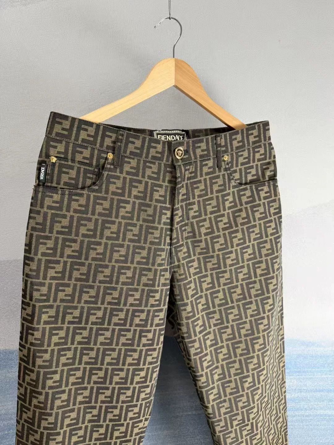 Fendi Fendi x Versace Brown Printed Cargo Pants Size US 36 / EU 52 - 3 Thumbnail
