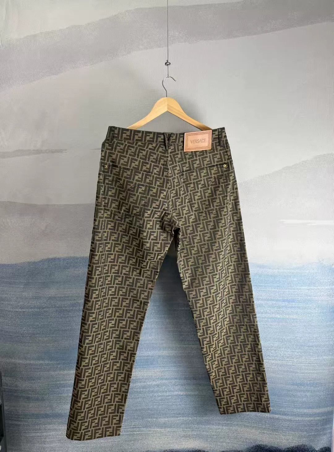 Fendi Fendi x Versace Brown Printed Cargo Pants Size US 36 / EU 52 - 4 Thumbnail