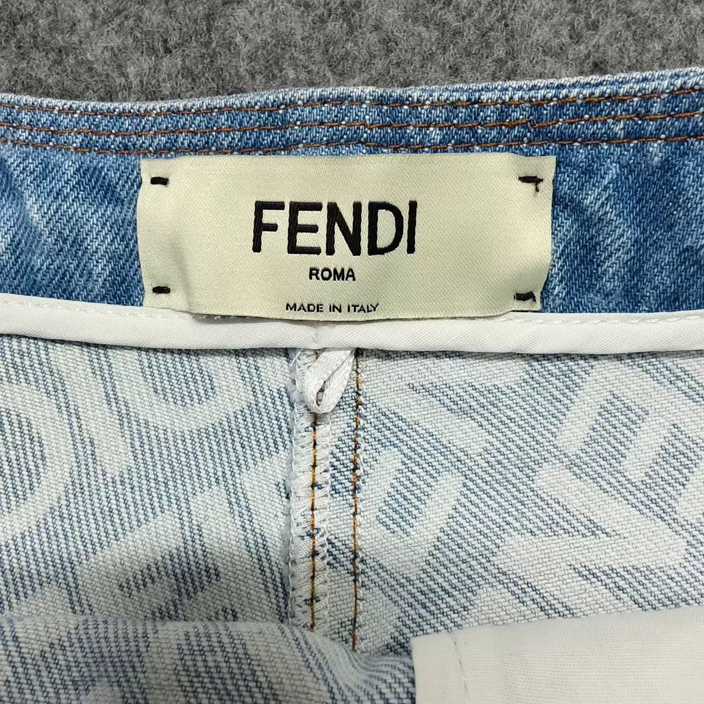 Fendi fendi blue cargo denim shorts with ties Size 38" / US 16 / IT 52 - 3 Thumbnail