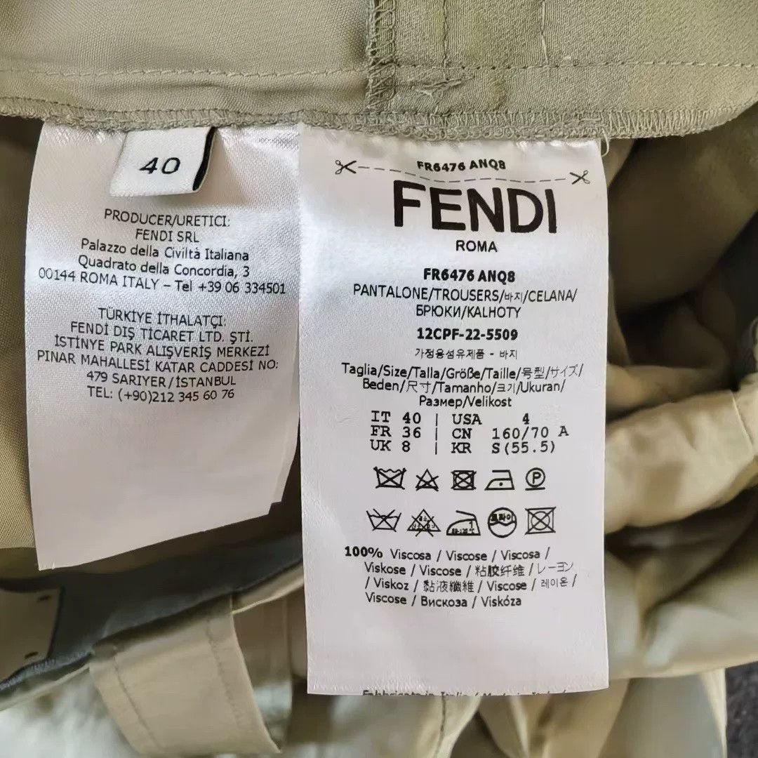 Fendi Fendi Green Pleated Cargo Long Pants Size 36" / US 14 / IT 50 - 5 Thumbnail