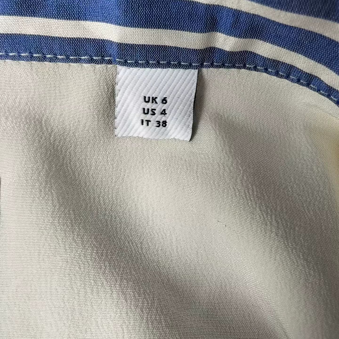Burberry burberry blue white striped silk shirt Size M / US 6-8 / IT 42-44 - 4 Thumbnail