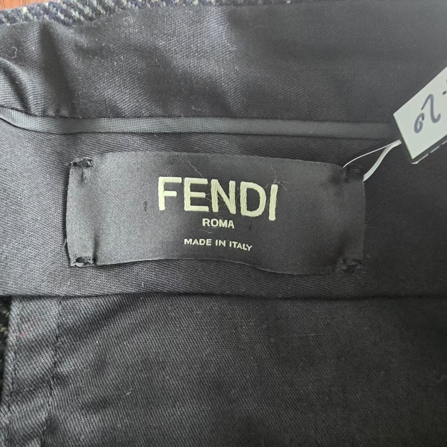 Fendi Fendi Black Gray Wool Blend Trousers Size US 27 - 3 Thumbnail