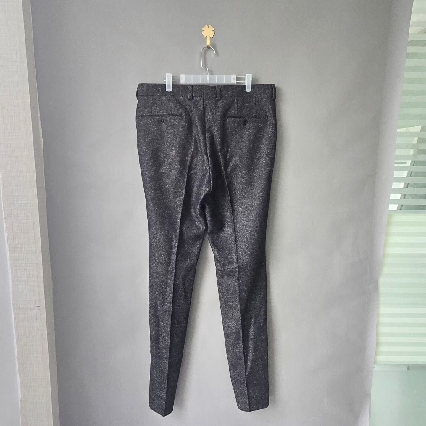 Fendi Fendi Black Gray Wool Blend Trousers Size US 27 - 2 Thumbnail