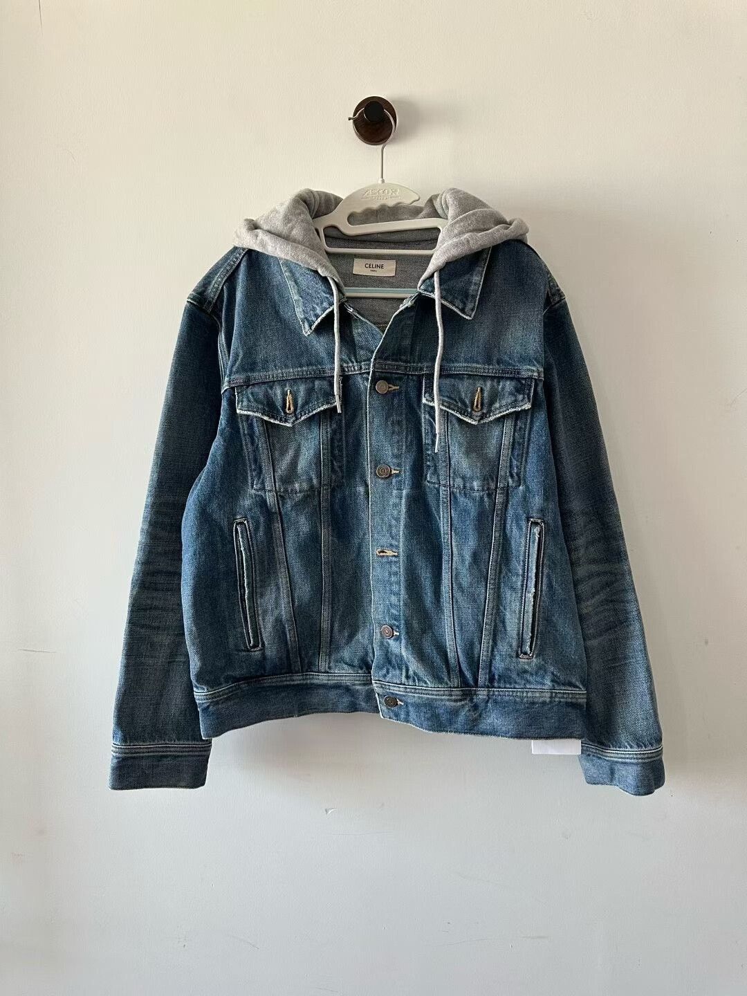 Celine celine hooded denim jacket with logo Size US L / EU 52-54 / 3 - 2 Thumbnail