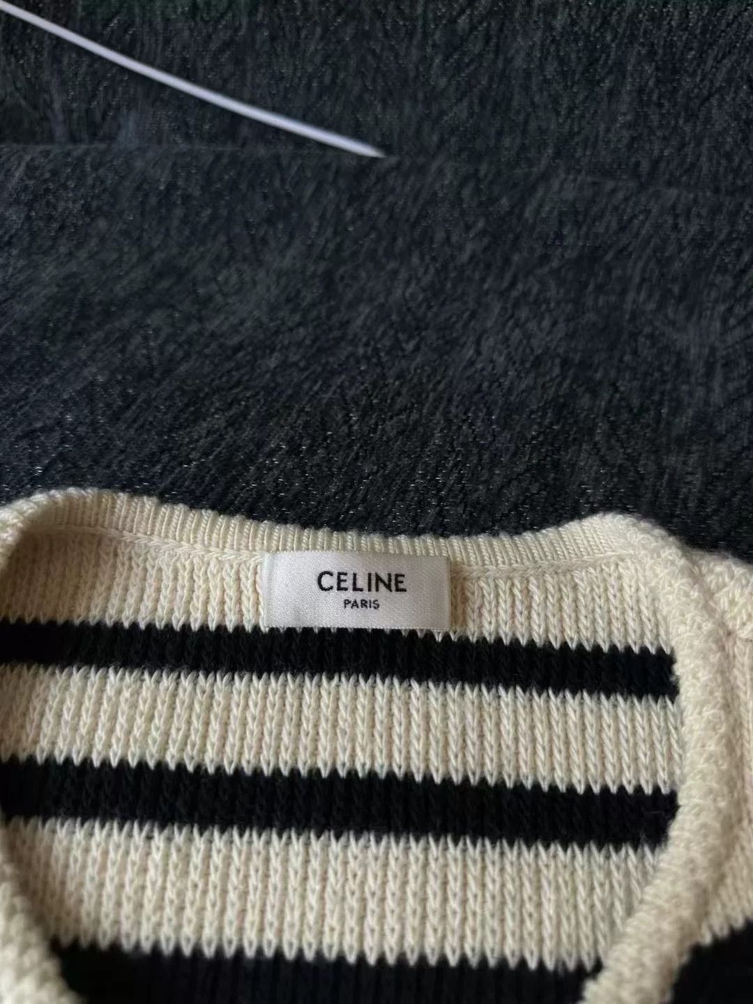 Celine celine black and white striped wool coat Size M / US 6-8 / IT 42-44 - 3 Thumbnail