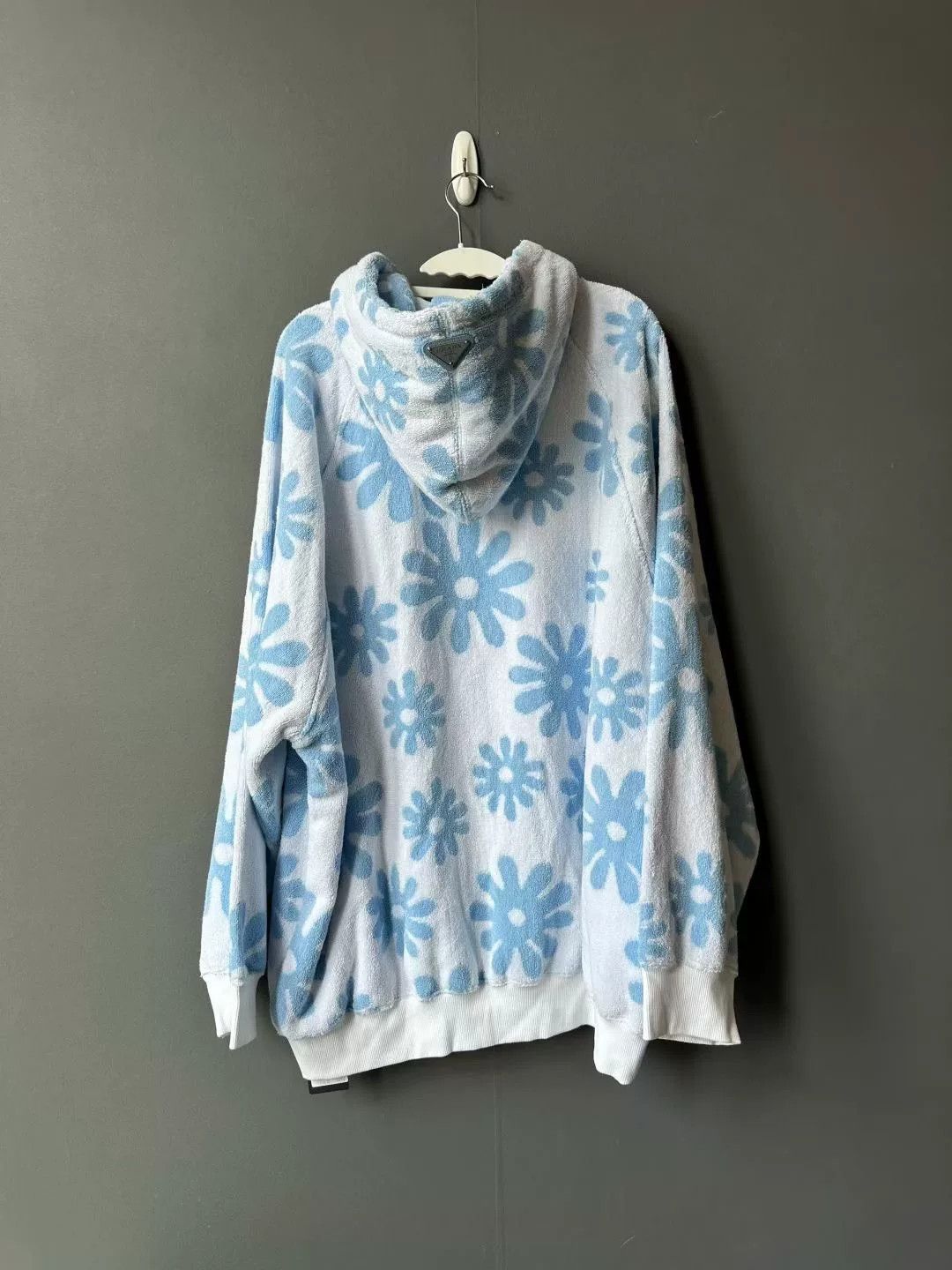 Prada prada blue floral towel hoodie Size S / US 4 / IT 40 - 2 Thumbnail