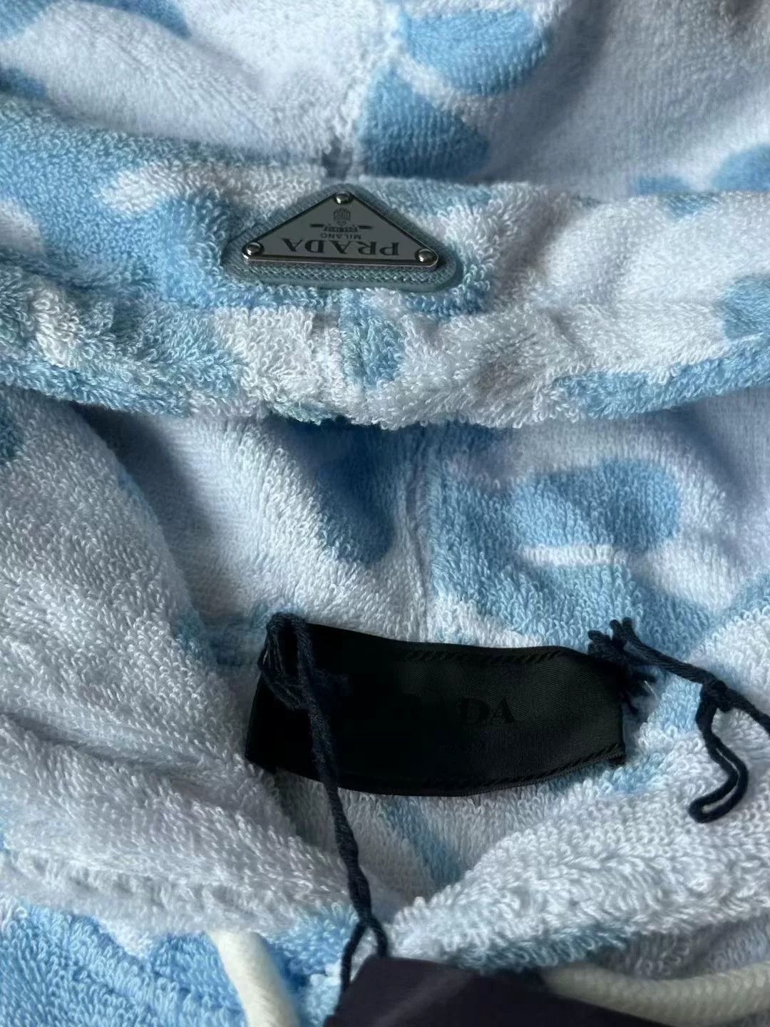 Prada prada blue floral towel hoodie Size S / US 4 / IT 40 - 4 Thumbnail