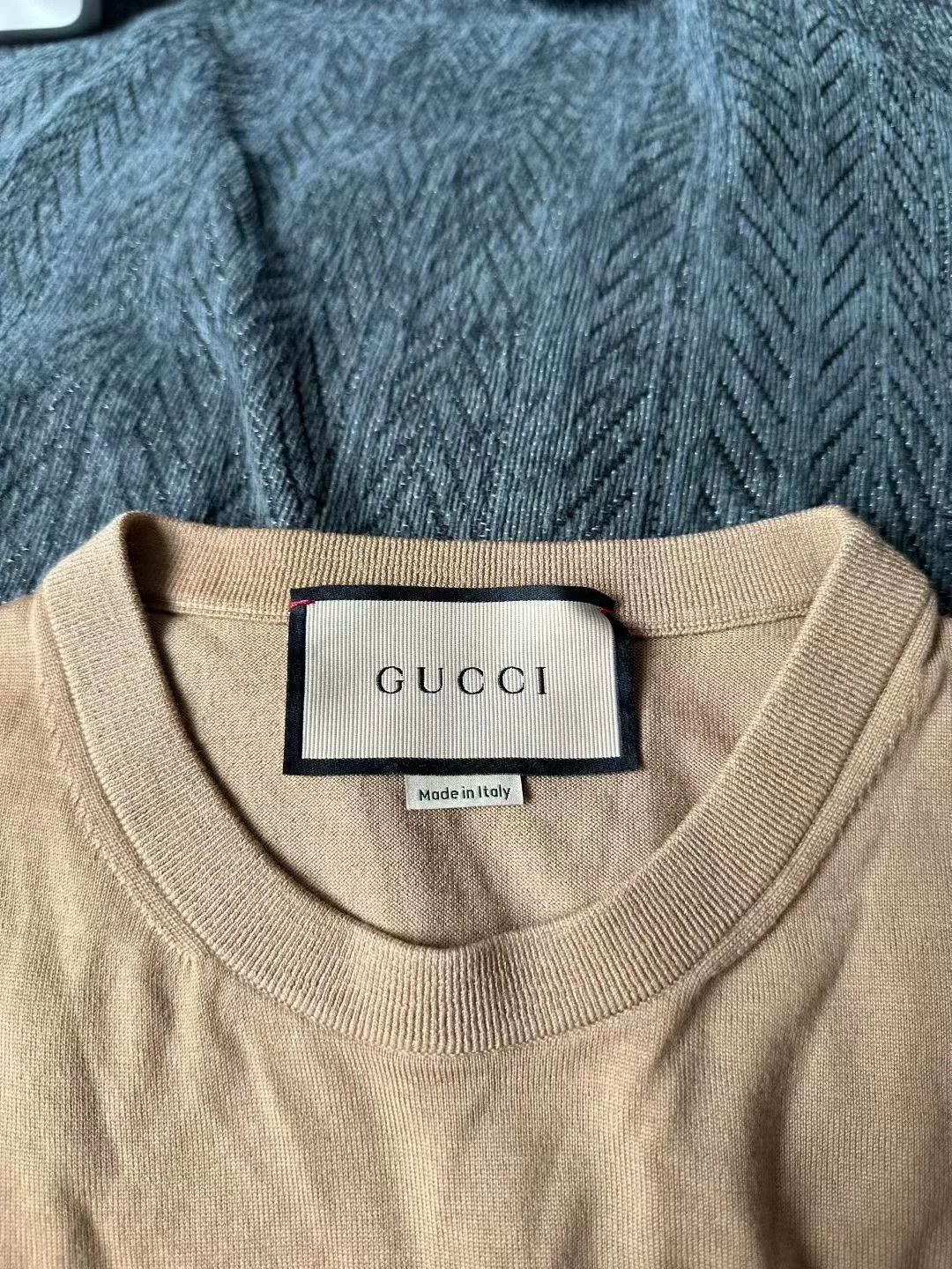 Gucci gucci khaki short-sleeve knitted sweater Size XS / US 0-2 / IT 36-38 - 3 Thumbnail