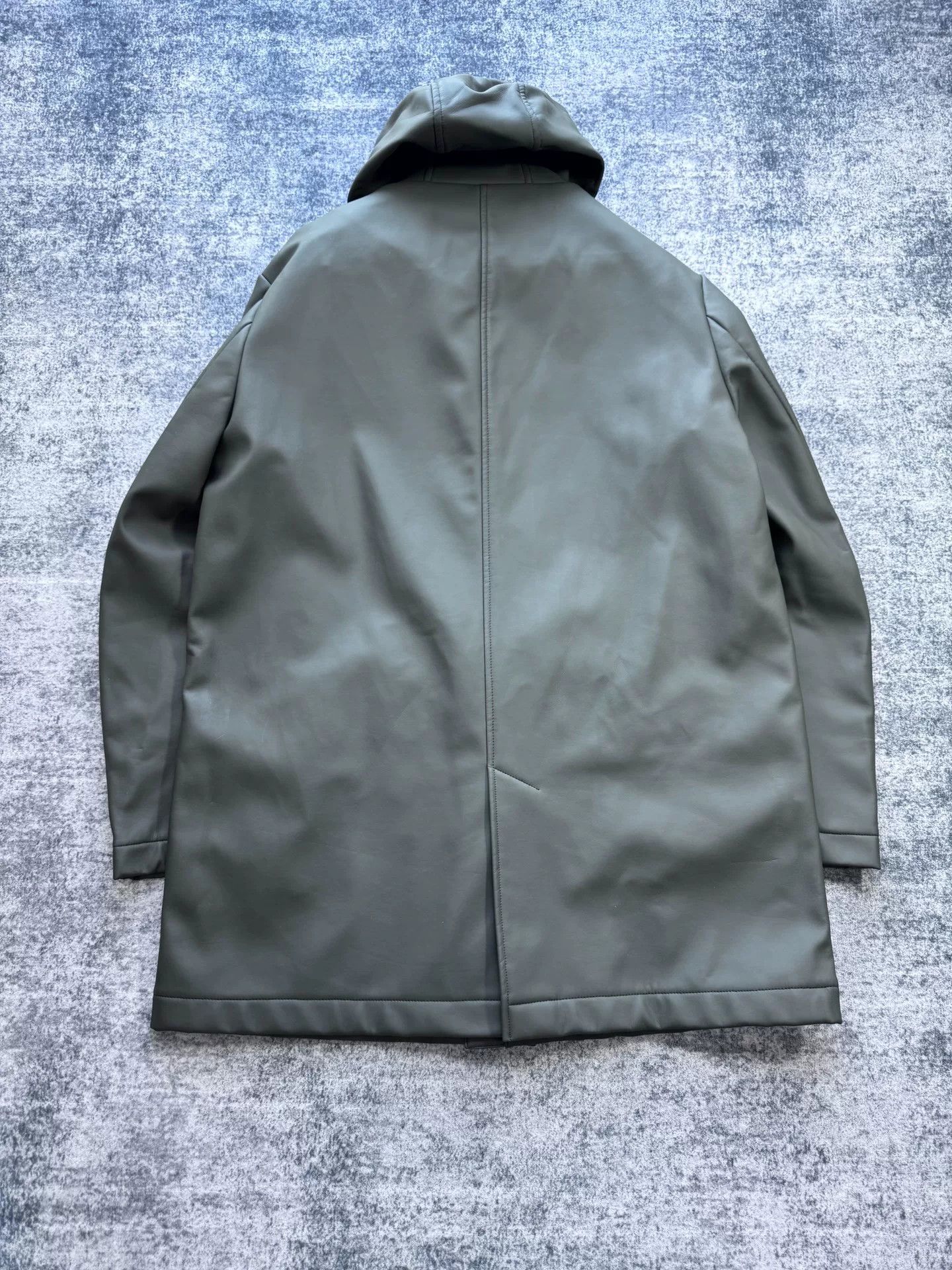 Fendi Fendi Green Eco Leather Hooded Coat Size US L / EU 52-54 / 3 - 2 Thumbnail