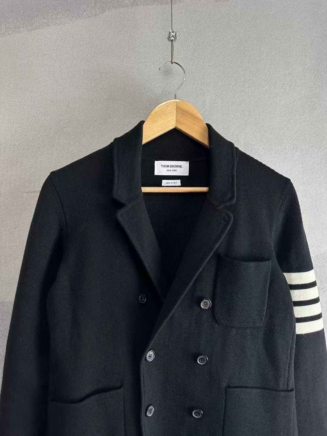 Thom Browne thom browne black wool double-breasted jacket Size US M / EU 48-50 / 2 - 2 Thumbnail