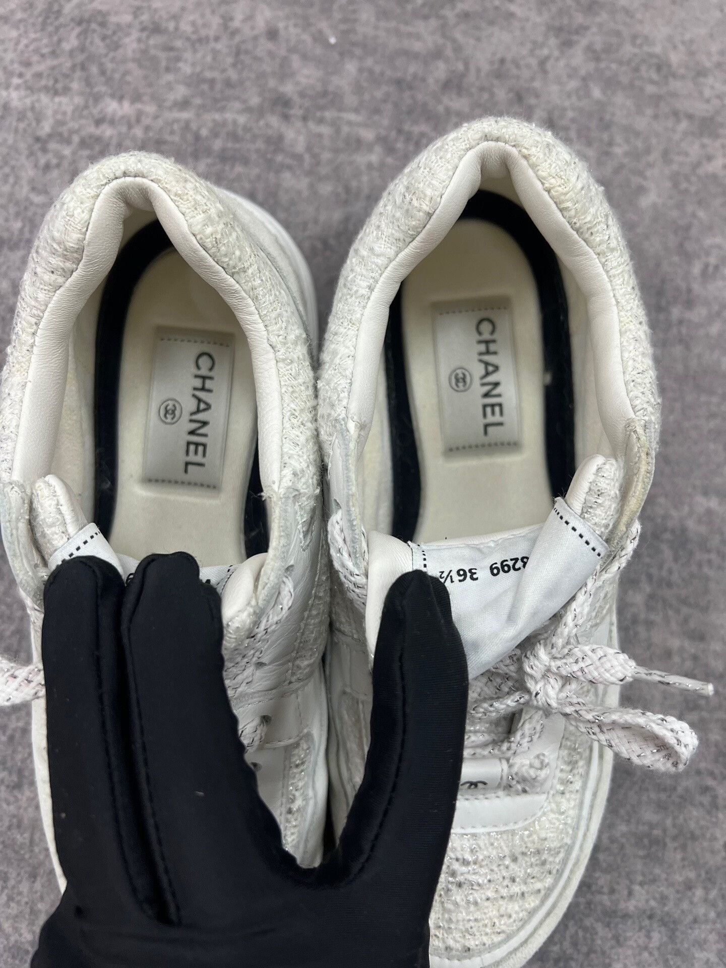 Chanel Chanel White Double C Athletic Sneakers Size US 6 / IT 36 - 6 Thumbnail