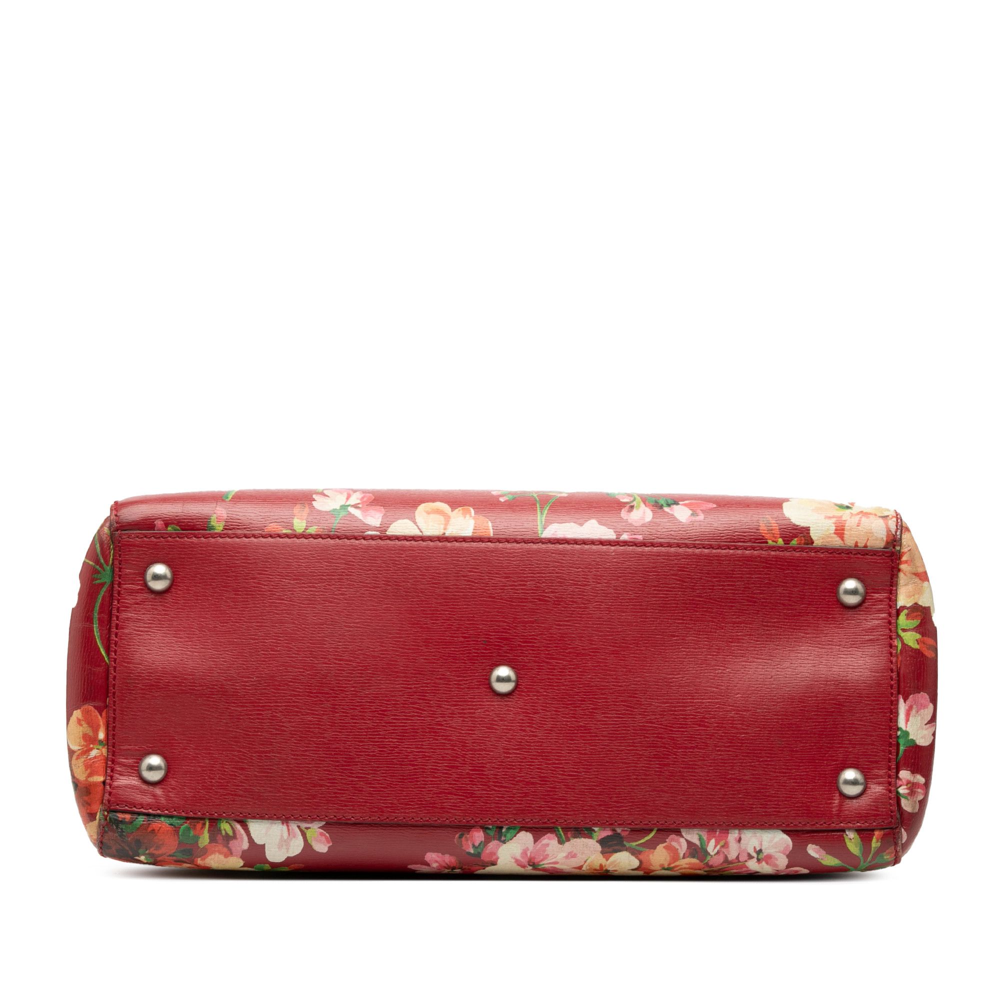 Gucci Gucci Medium Calfskin Blooms Bamboo Shopper Satchel Size ONE SIZE - 3 Thumbnail