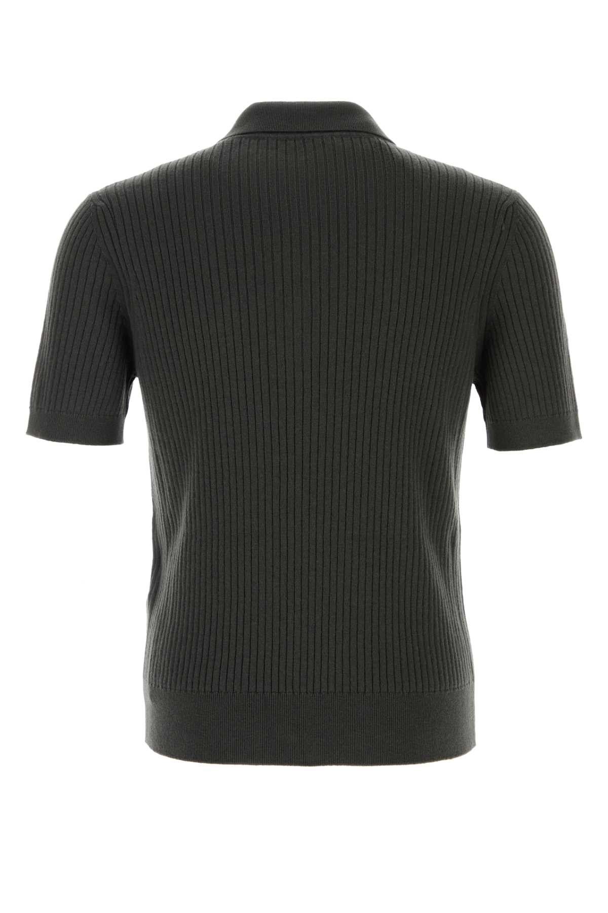 Gucci Dark Grey Wool Blend Polo Shirt Size US M / EU 48-50 / 2 - 2 Thumbnail