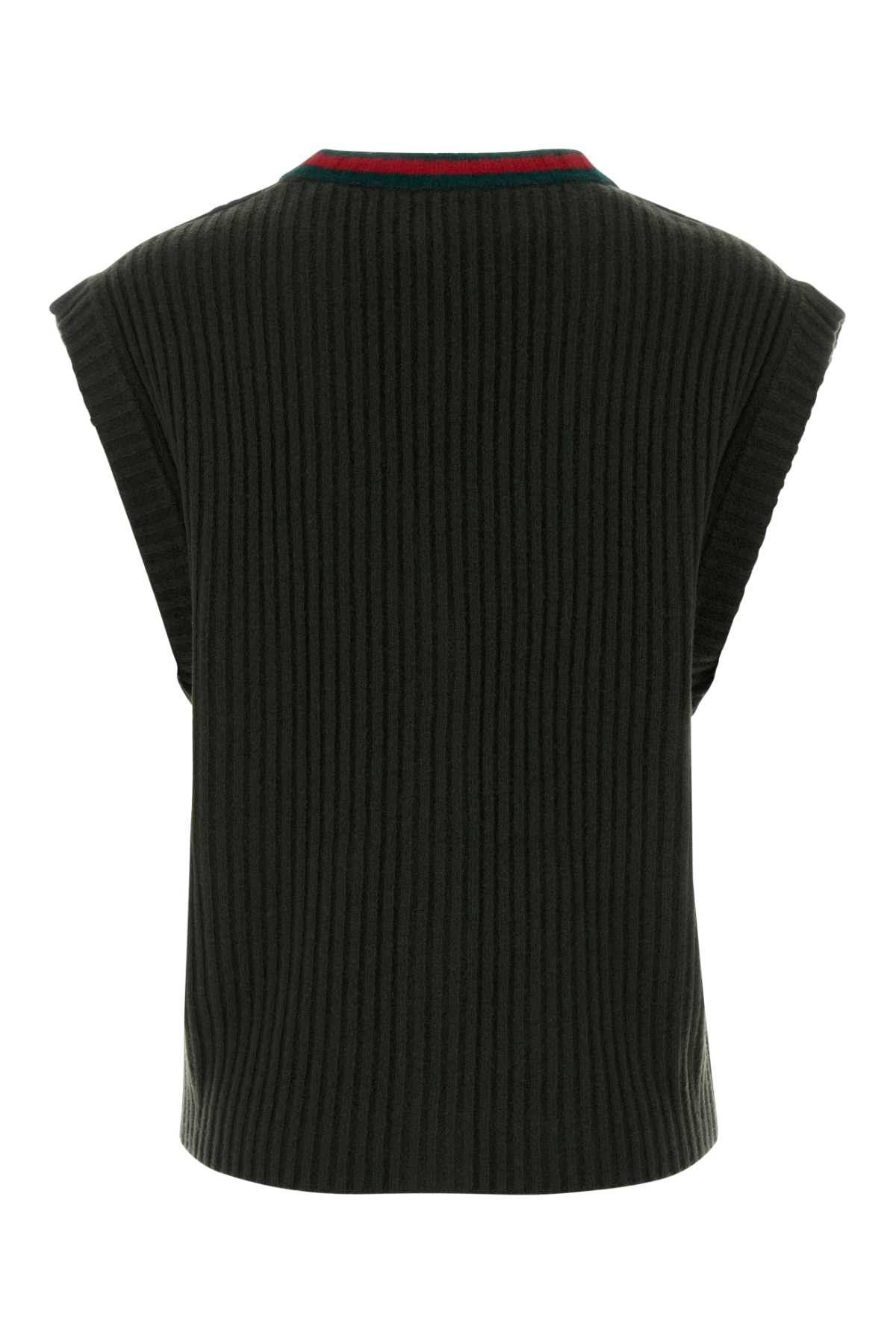 Gucci Bottle Green Wool Vest Size S / US 4 / IT 40 - 2 Thumbnail