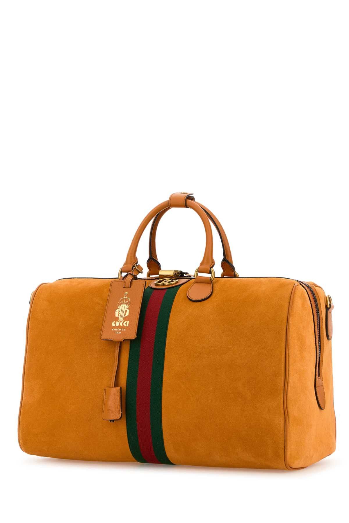 Gucci Orange Suede Medium Gucci Savoy Travel Bag Size ONE SIZE - 2 Thumbnail