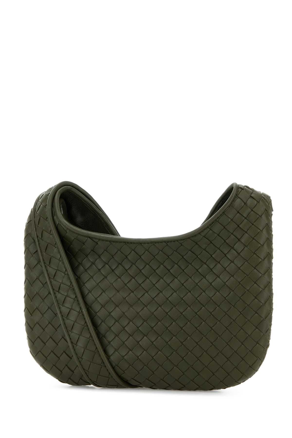 Bottega Veneta Army Green Leather Small Veneto Crossbody Bag Size ONE SIZE - 2 Thumbnail