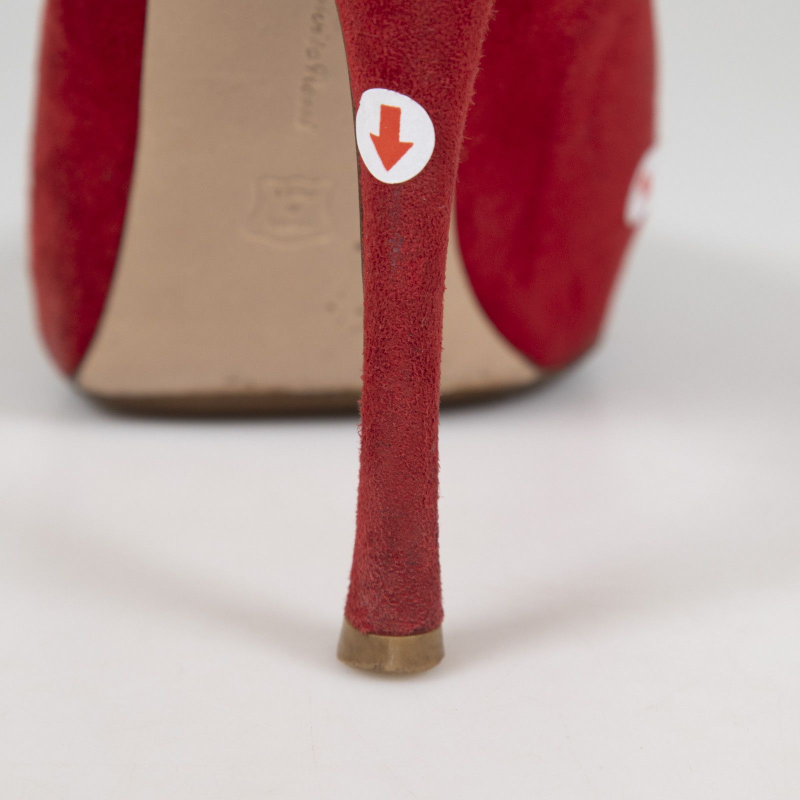 Gianvito Rossi Red Suede Point-Toe Pumps Size US 7 / IT 37 - 7 Thumbnail