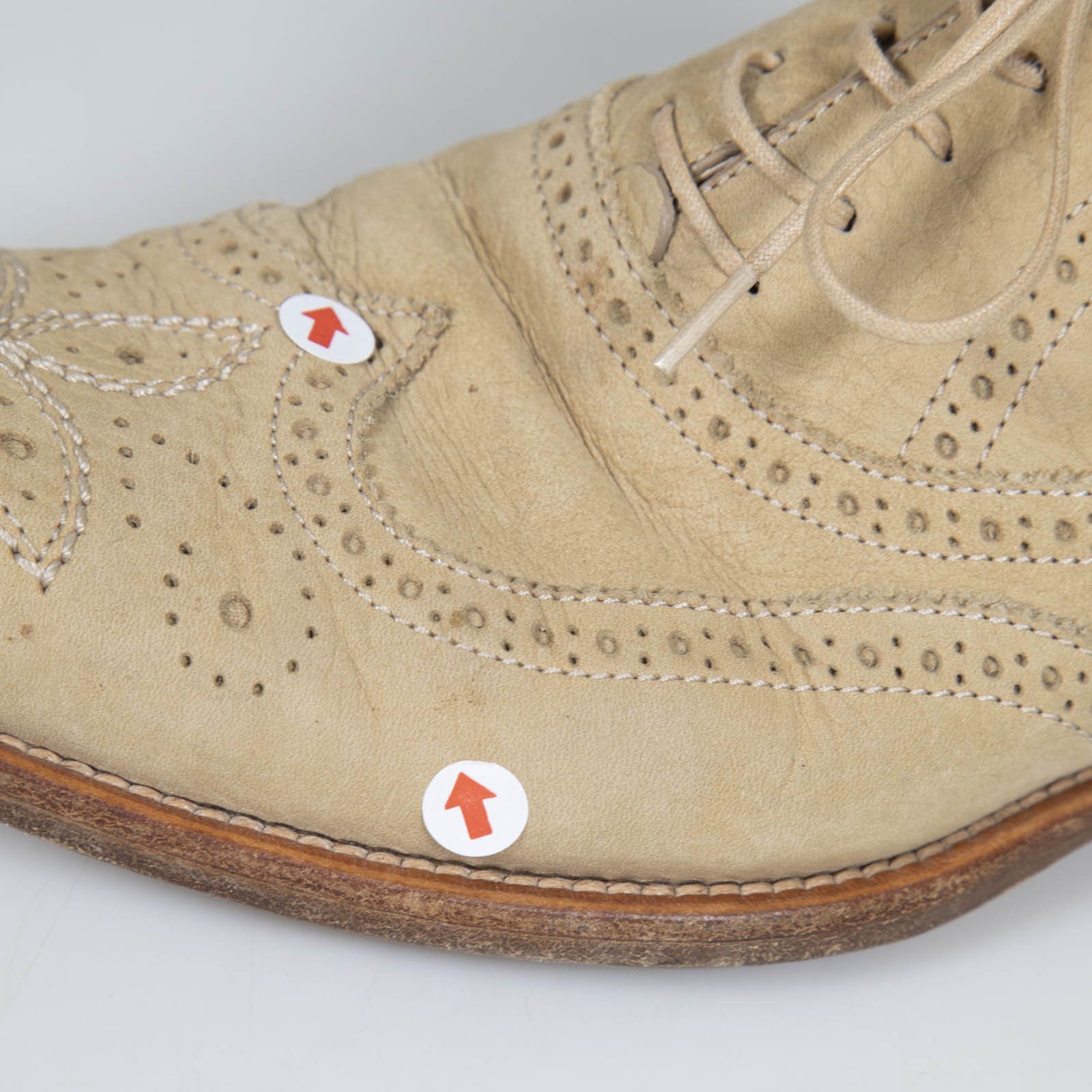 Louis Vuitton Beige Suede Leather Brogues Size US 7 / IT 37 - 9 Thumbnail