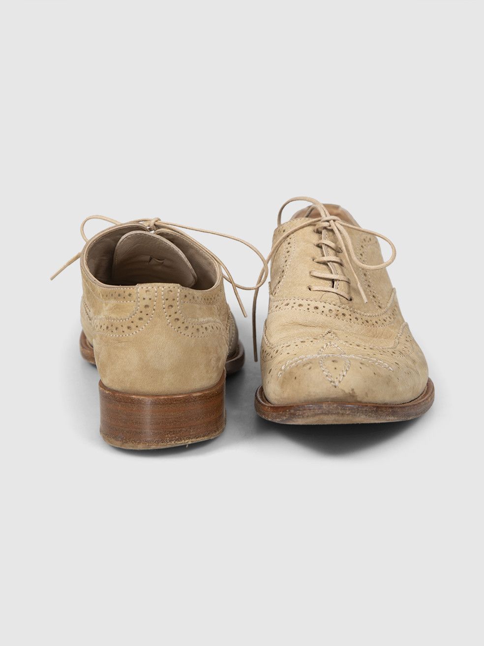 Louis Vuitton Beige Suede Leather Brogues Size US 7 / IT 37 - 3 Thumbnail