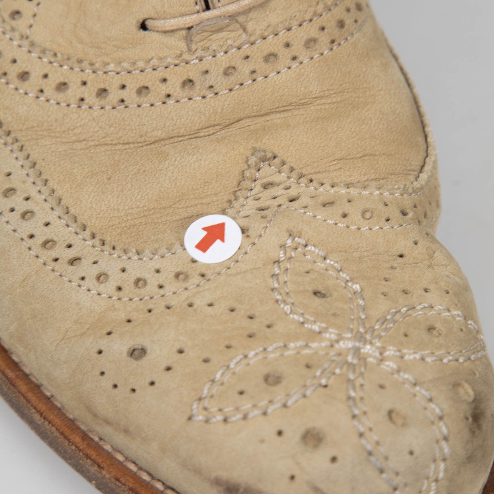 Louis Vuitton Beige Suede Leather Brogues Size US 7 / IT 37 - 10 Thumbnail
