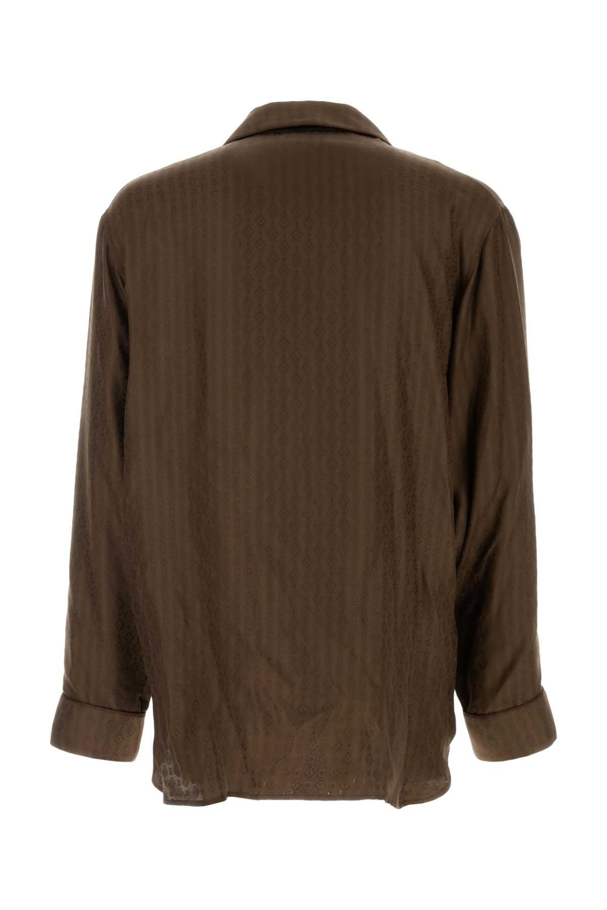 Saint Laurent Paris Brown Silk Shirt Size US XL / EU 56 / 4 - 2 Thumbnail