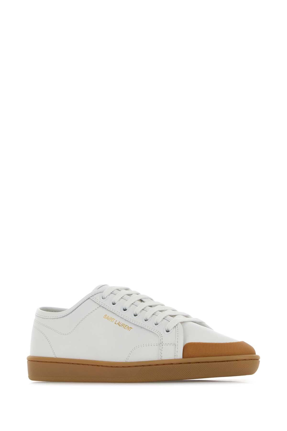 Saint Laurent Paris White Leather Greenwich Sneakers Size US 6 / IT 36 - 2 Thumbnail