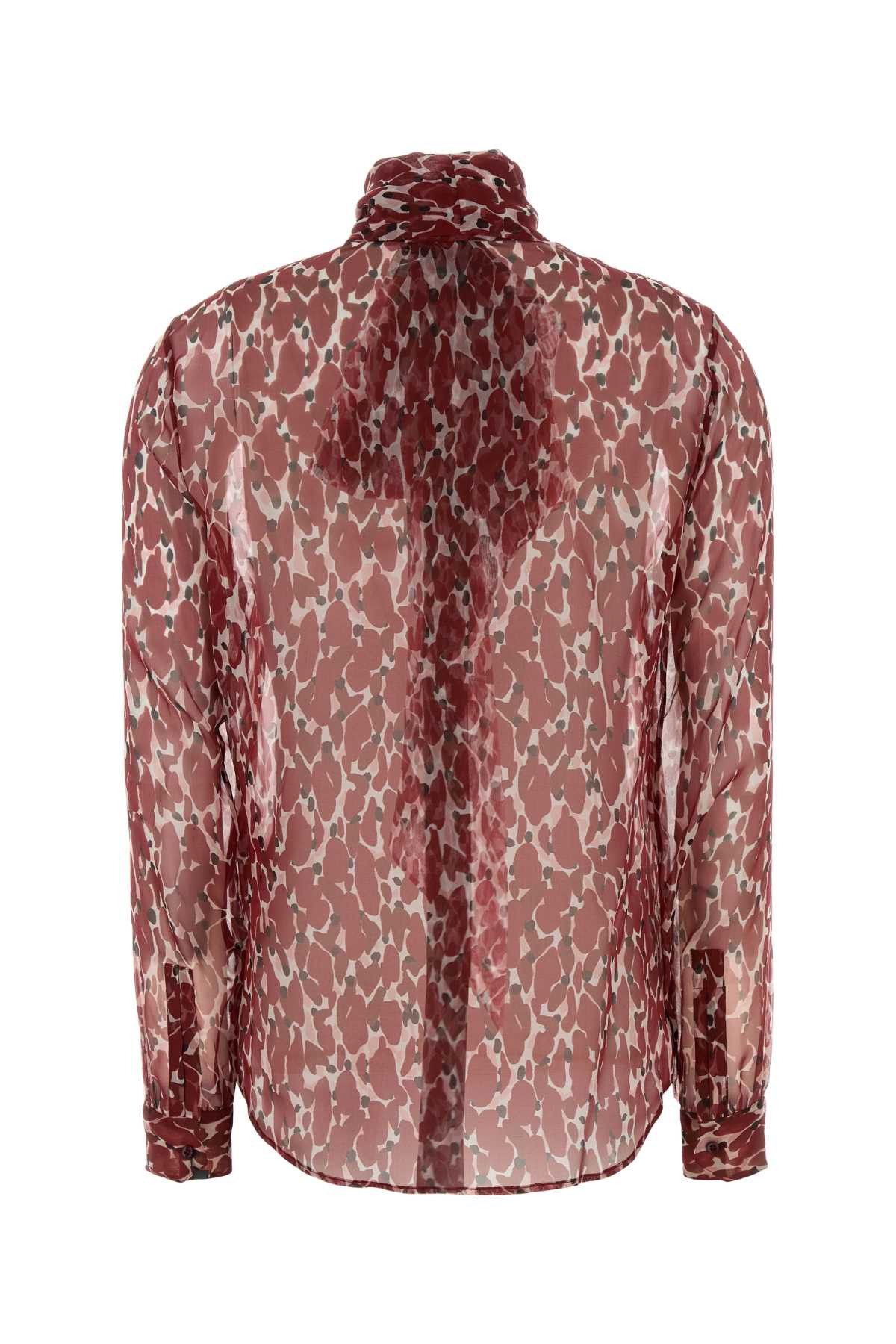 Saint Laurent Paris Printed Silk Shirt Size S / US 4 / IT 40 - 2 Thumbnail