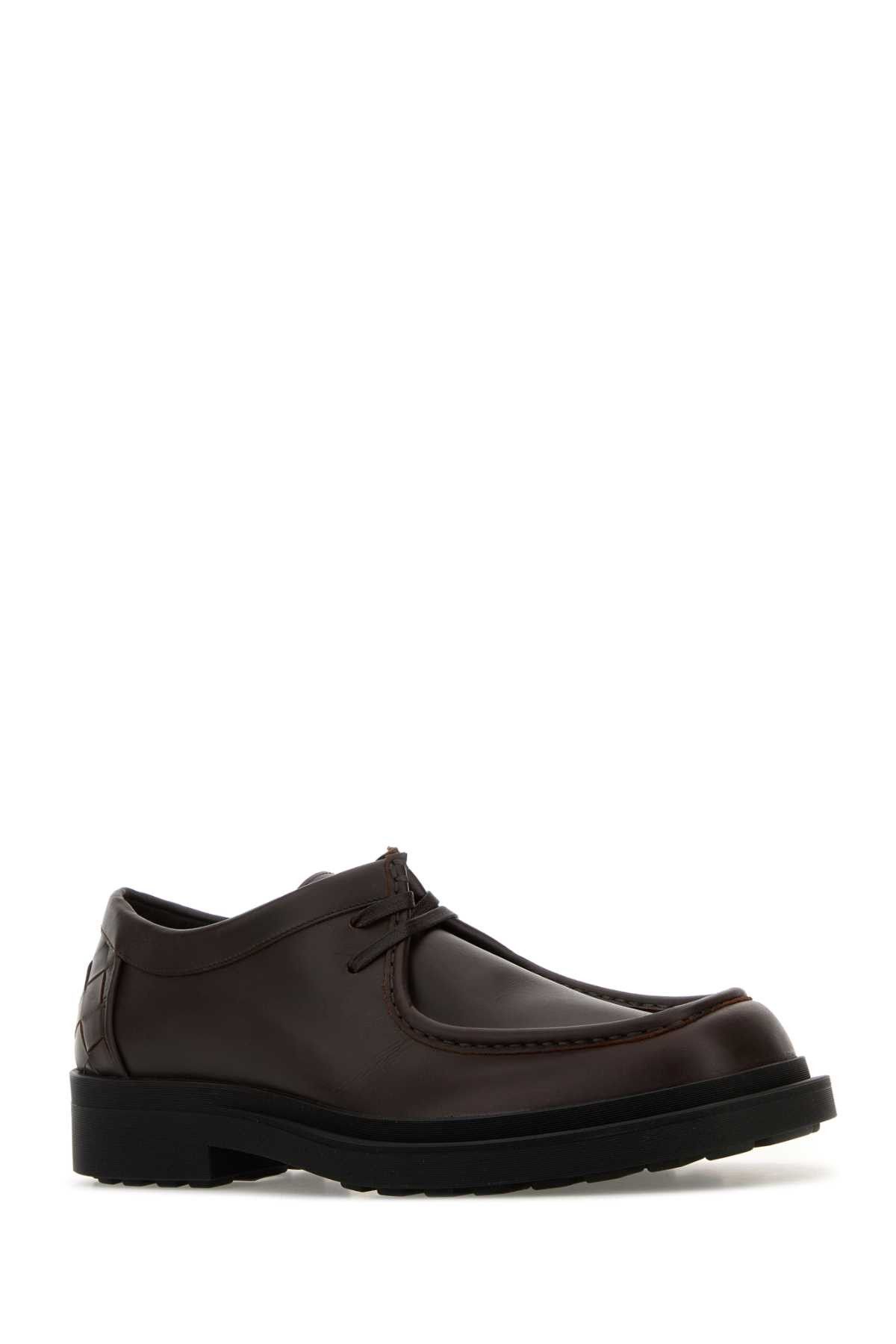 Bottega Veneta Dark Brown Leather Ben Lace-Up Shoes Size US 10 / EU 43 - 2 Thumbnail