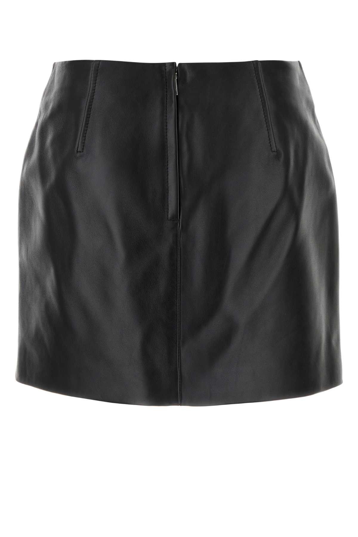 Bottega Veneta Black Leather Mini Skirt Size 27" / US 4 / IT 40 - 2 Thumbnail