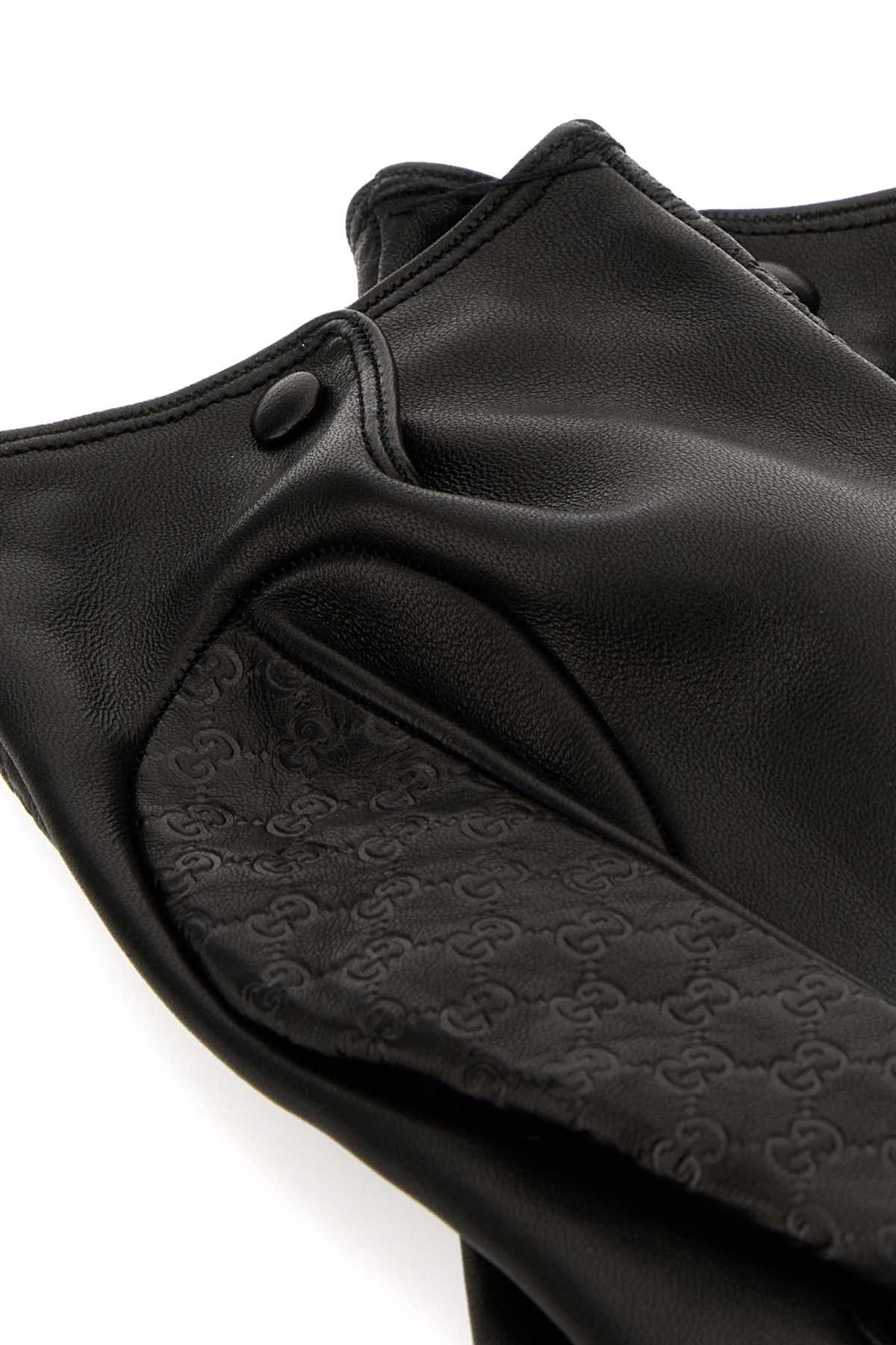 Gucci Dark Brown Nappa Leather Gloves Size ONE SIZE - 2 Thumbnail
