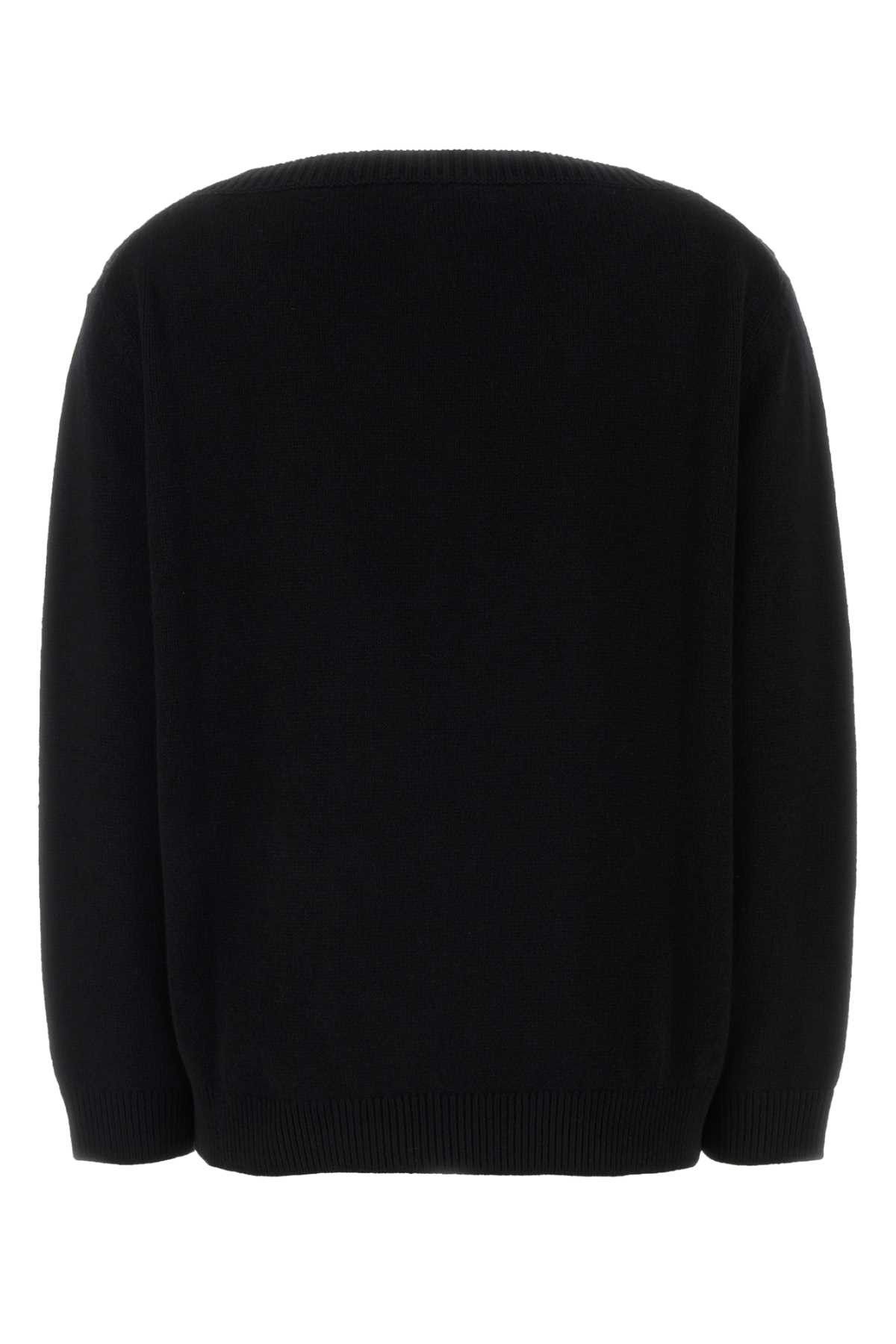 Gucci Black Wool Blend Oversize Sweater Size XS / US 0-2 / IT 36-38 - 2 Thumbnail