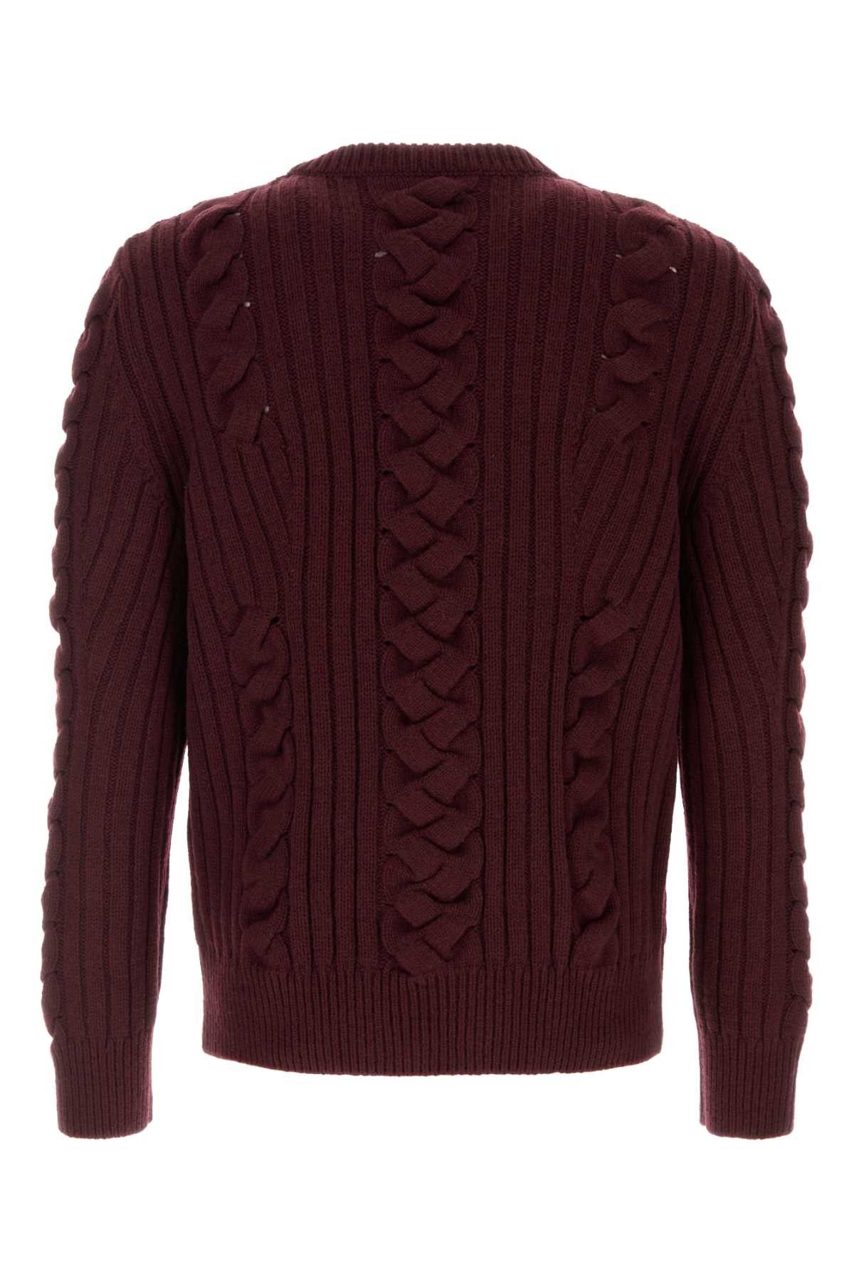 Alexander McQueen Burgundy Wool Blend Sweater Size US M / EU 48-50 / 2 - 2 Thumbnail