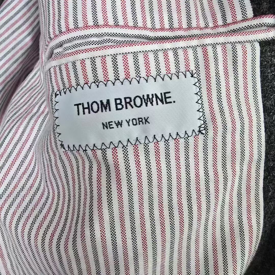 Thom Browne thom browne black gray wool jacket Size US S / EU 44-46 / 1 - 7 Thumbnail