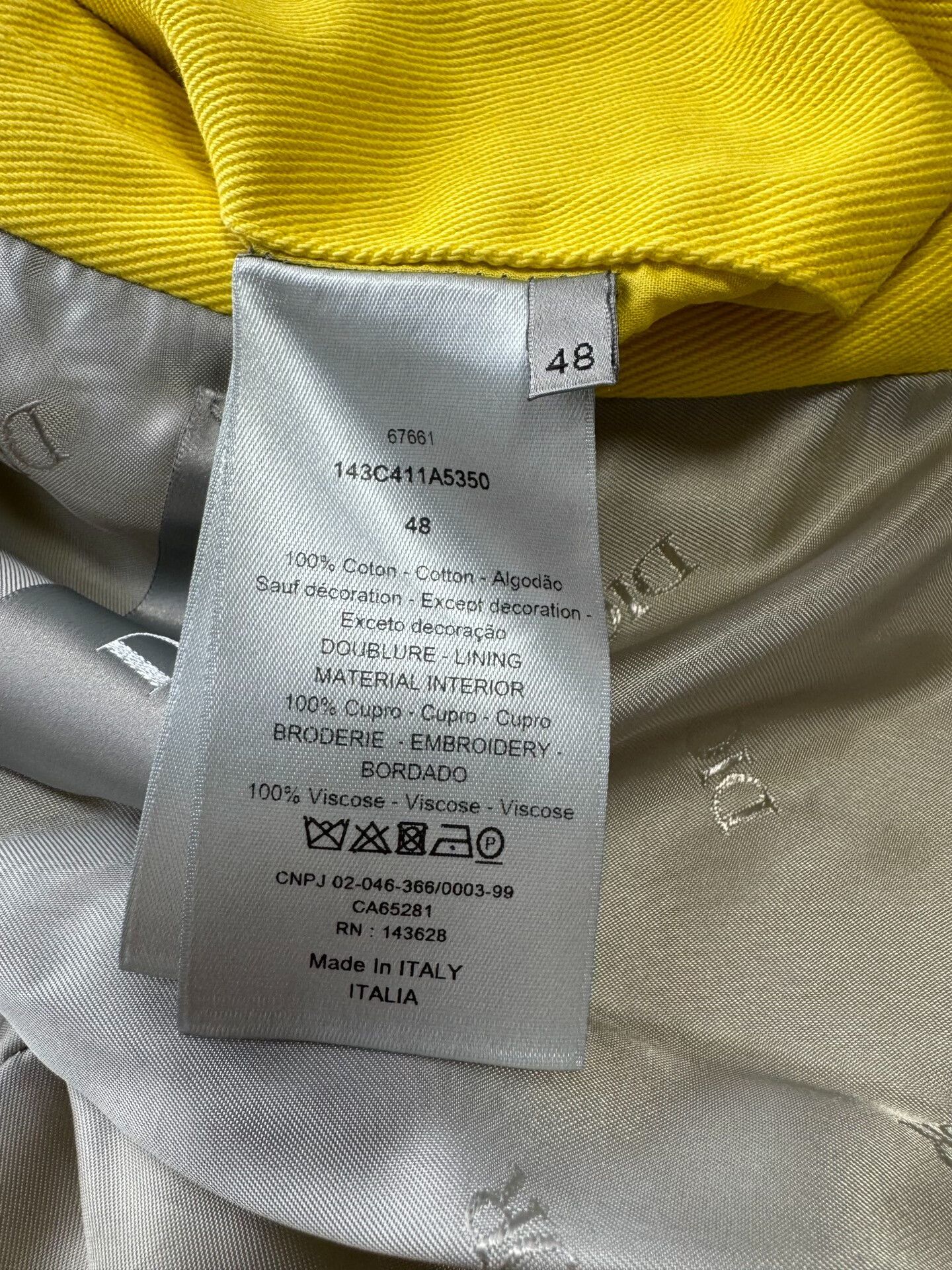 Dior Dior Yellow Hooded Denim Work Jacket Size US L / EU 52-54 / 3 - 7 Thumbnail