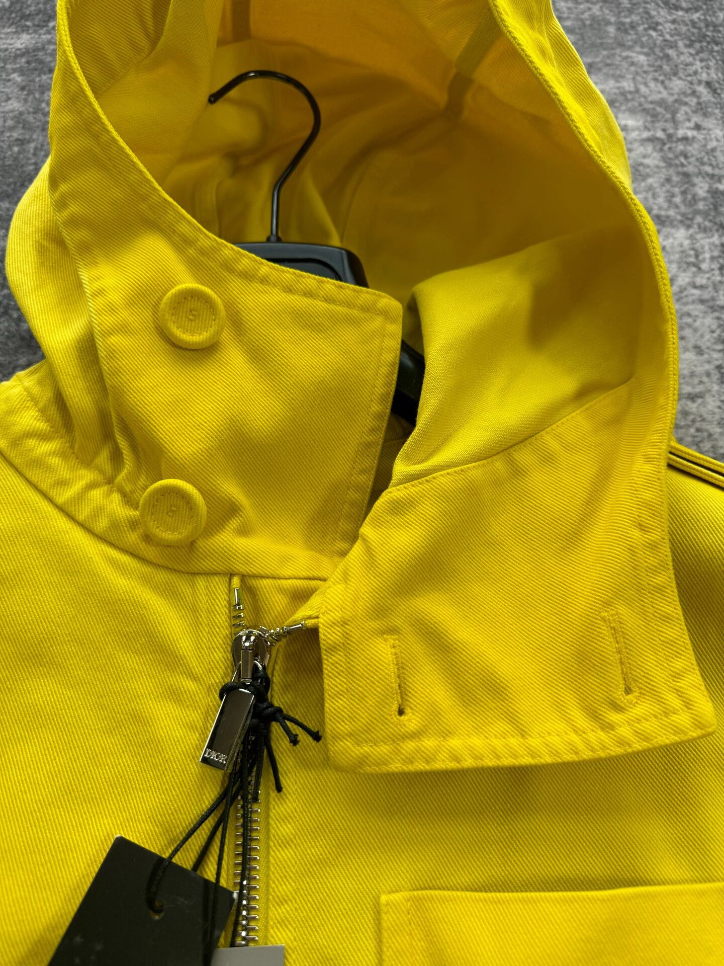 Dior Dior Yellow Hooded Denim Work Jacket Size US L / EU 52-54 / 3 - 4 Thumbnail
