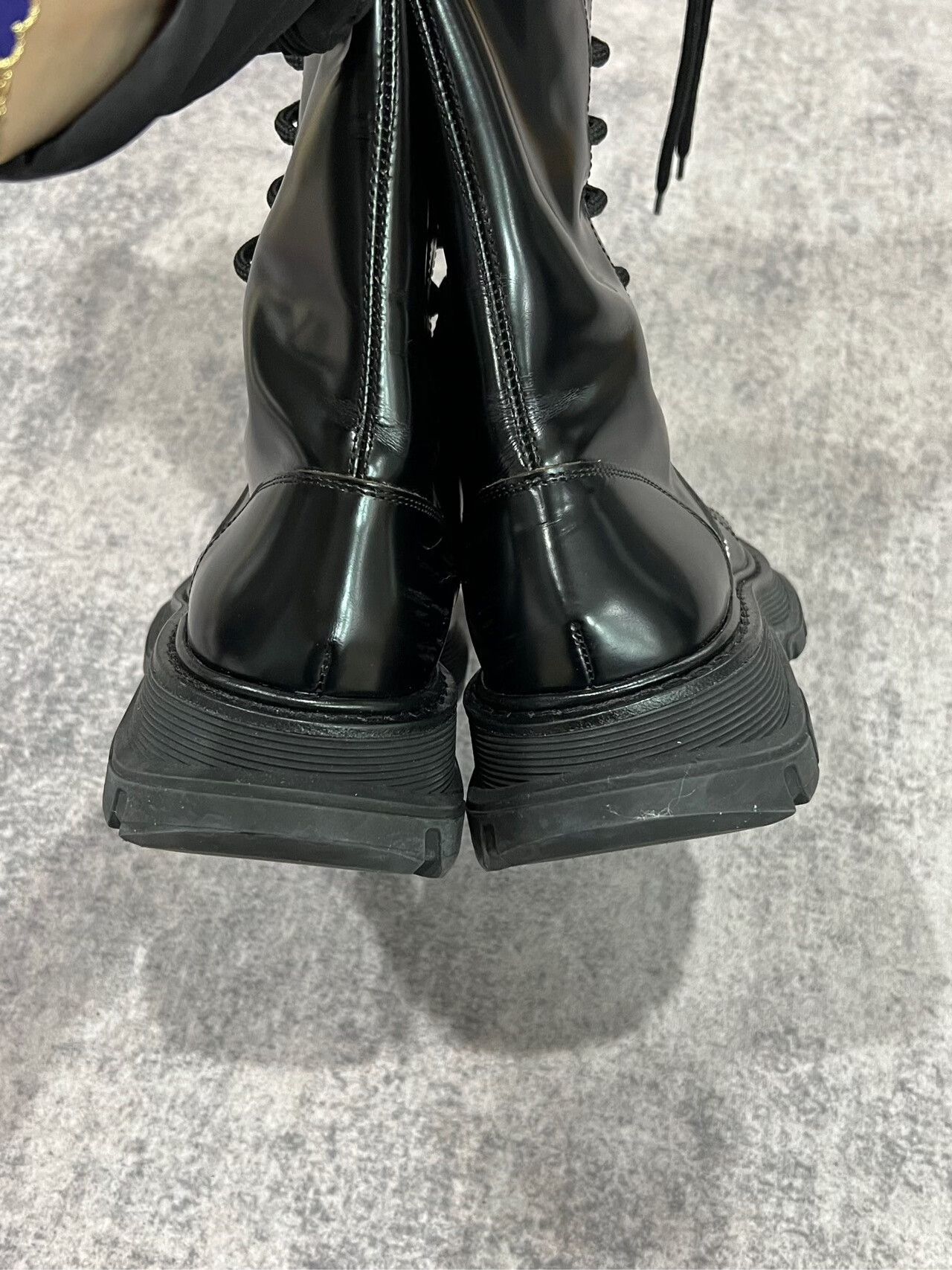 Alexander McQueen black lace-up knee-high rider boots Size US 8.5 / IT 38.5 - 5 Thumbnail