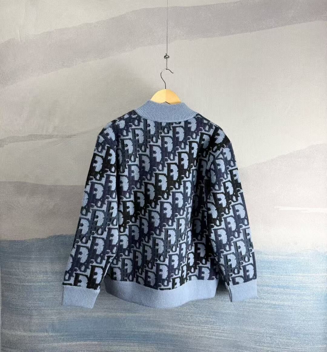 Dior Dior Blue Wool Zip-Up Jacket Size US L / EU 52-54 / 3 - 4 Thumbnail