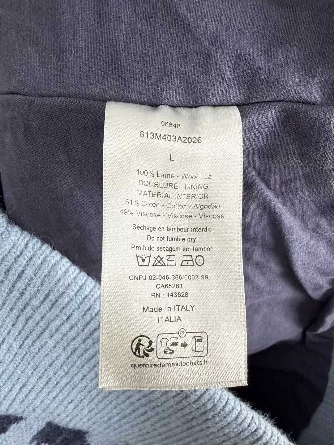 Dior Dior Blue Wool Zip-Up Jacket Size US L / EU 52-54 / 3 - 5 Thumbnail