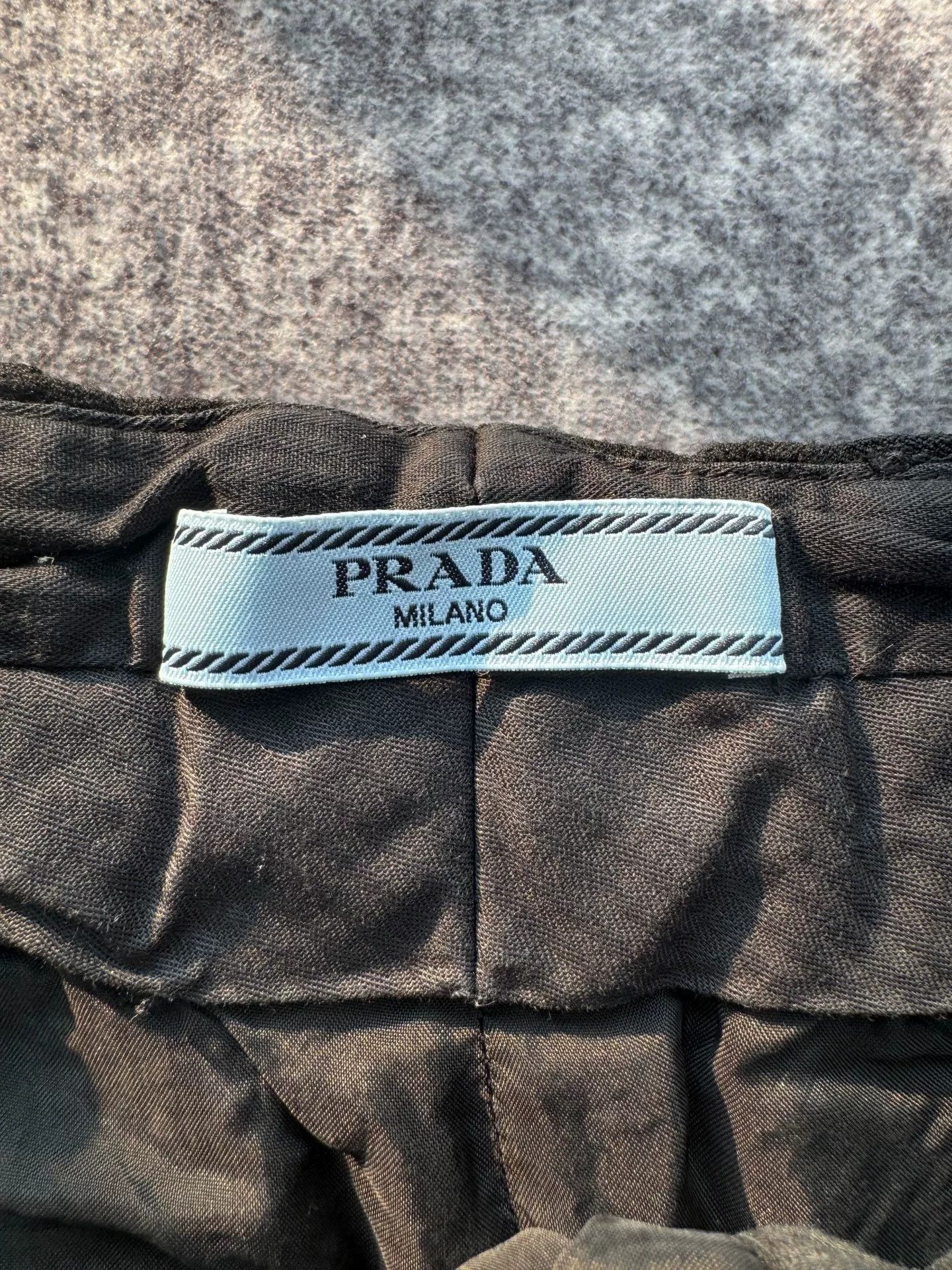Prada Prada Black Trousers with Triangle Pendant Size US 27 - 3 Thumbnail
