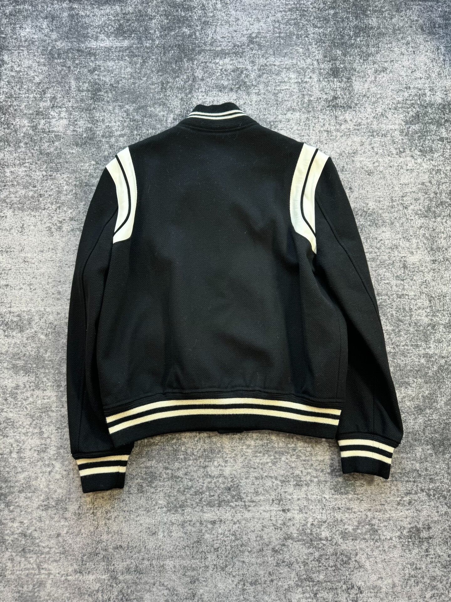 Saint Laurent Paris Saint Laurent Black and White Baseball Jacket Size US L / EU 52-54 / 3 - 2 Thumbnail