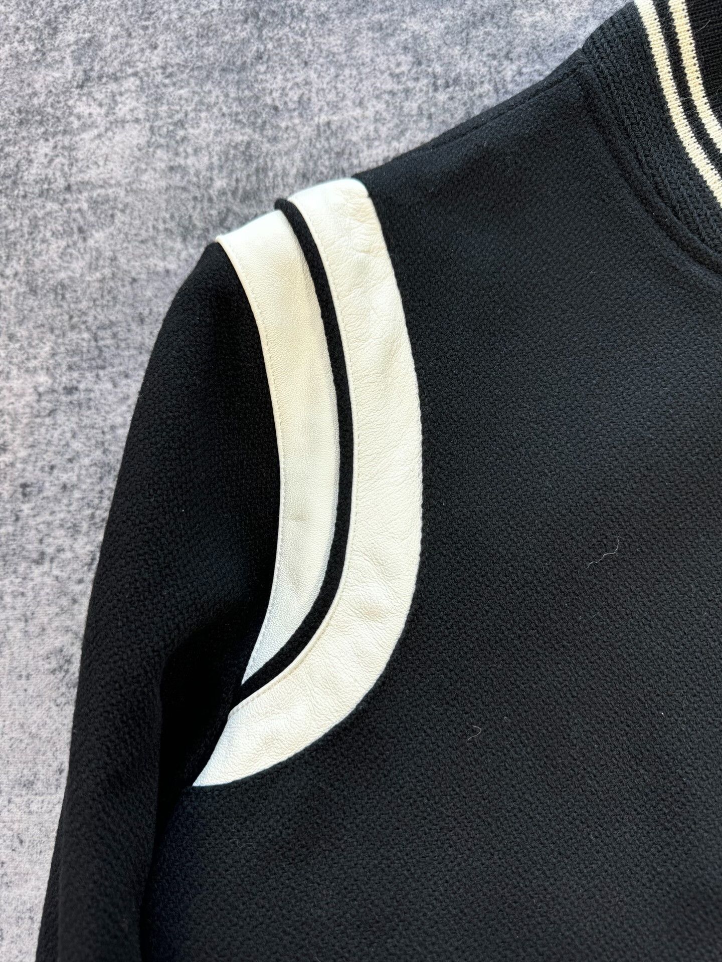 Saint Laurent Paris Saint Laurent Black and White Baseball Jacket Size US L / EU 52-54 / 3 - 5 Thumbnail