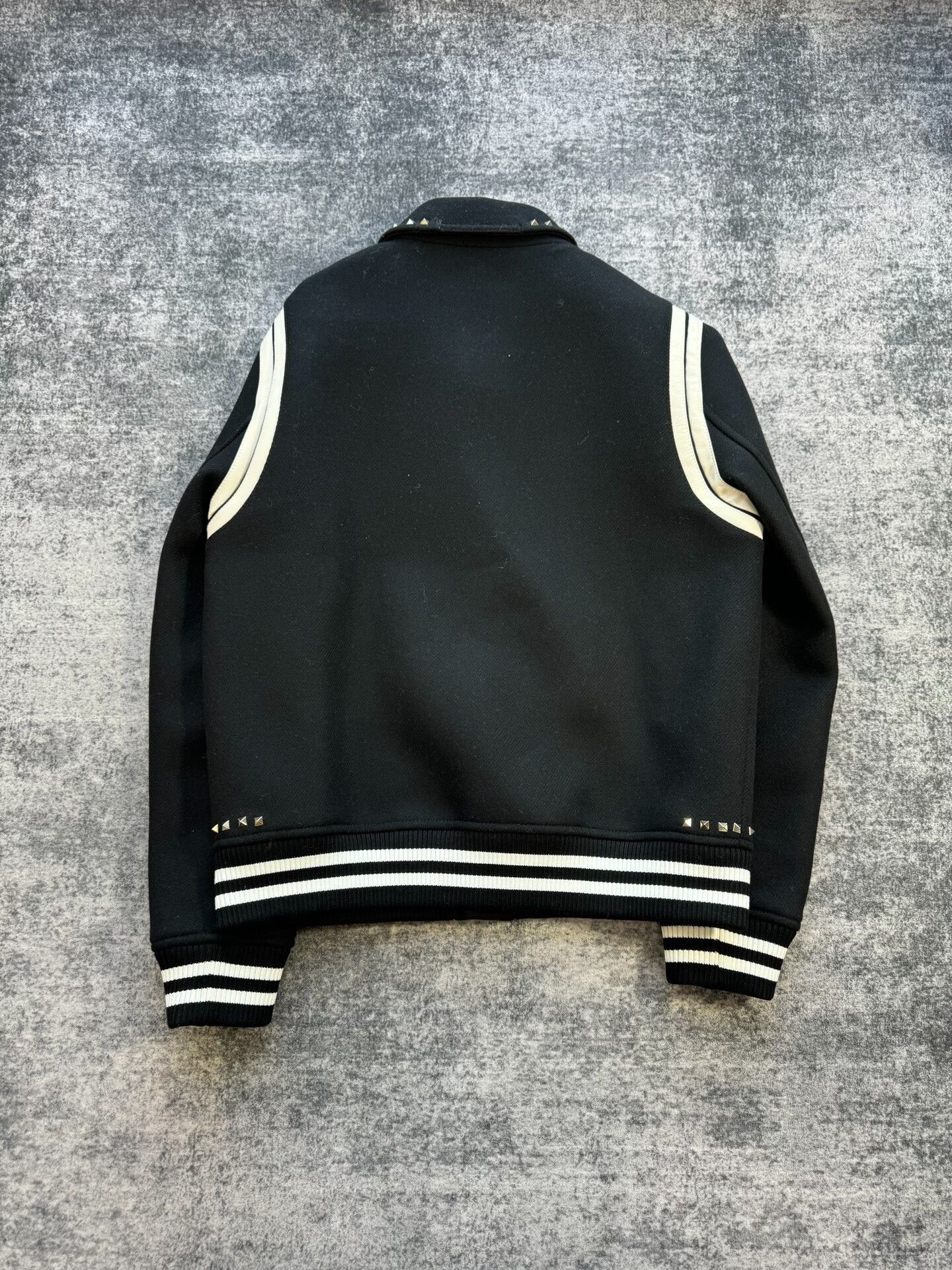 Valentino valentino black and white wool bomber jacket Size US L / EU 52-54 / 3 - 2 Thumbnail