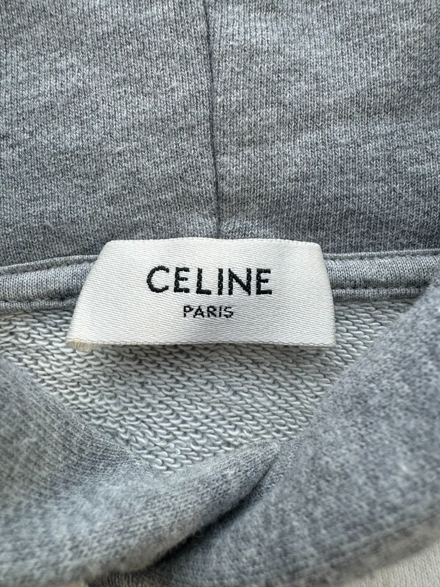 Celine gray logo hoodie with drawstring Size US M / EU 48-50 / 2 - 4 Thumbnail