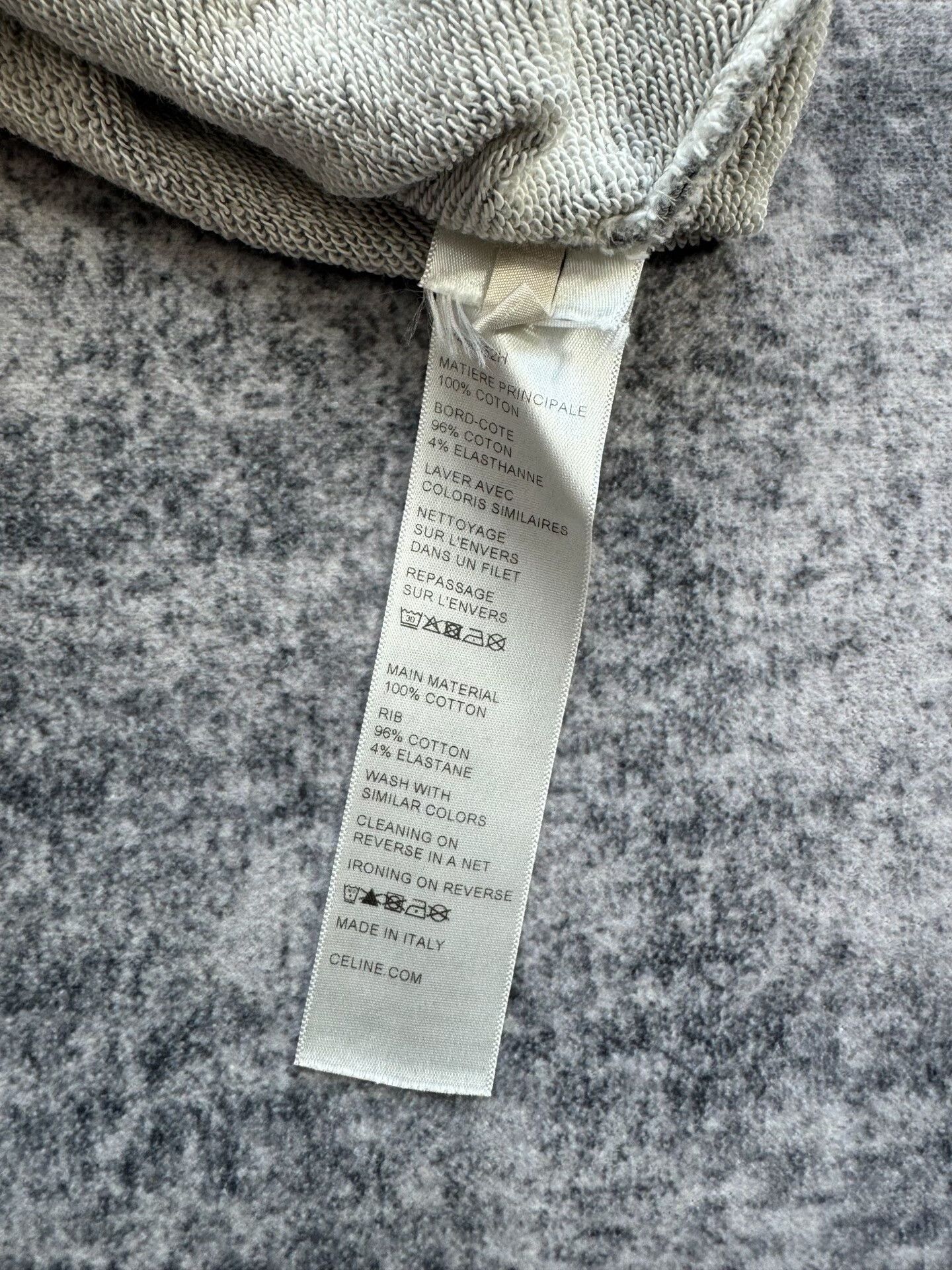 Celine gray logo hoodie with drawstring Size US M / EU 48-50 / 2 - 5 Thumbnail