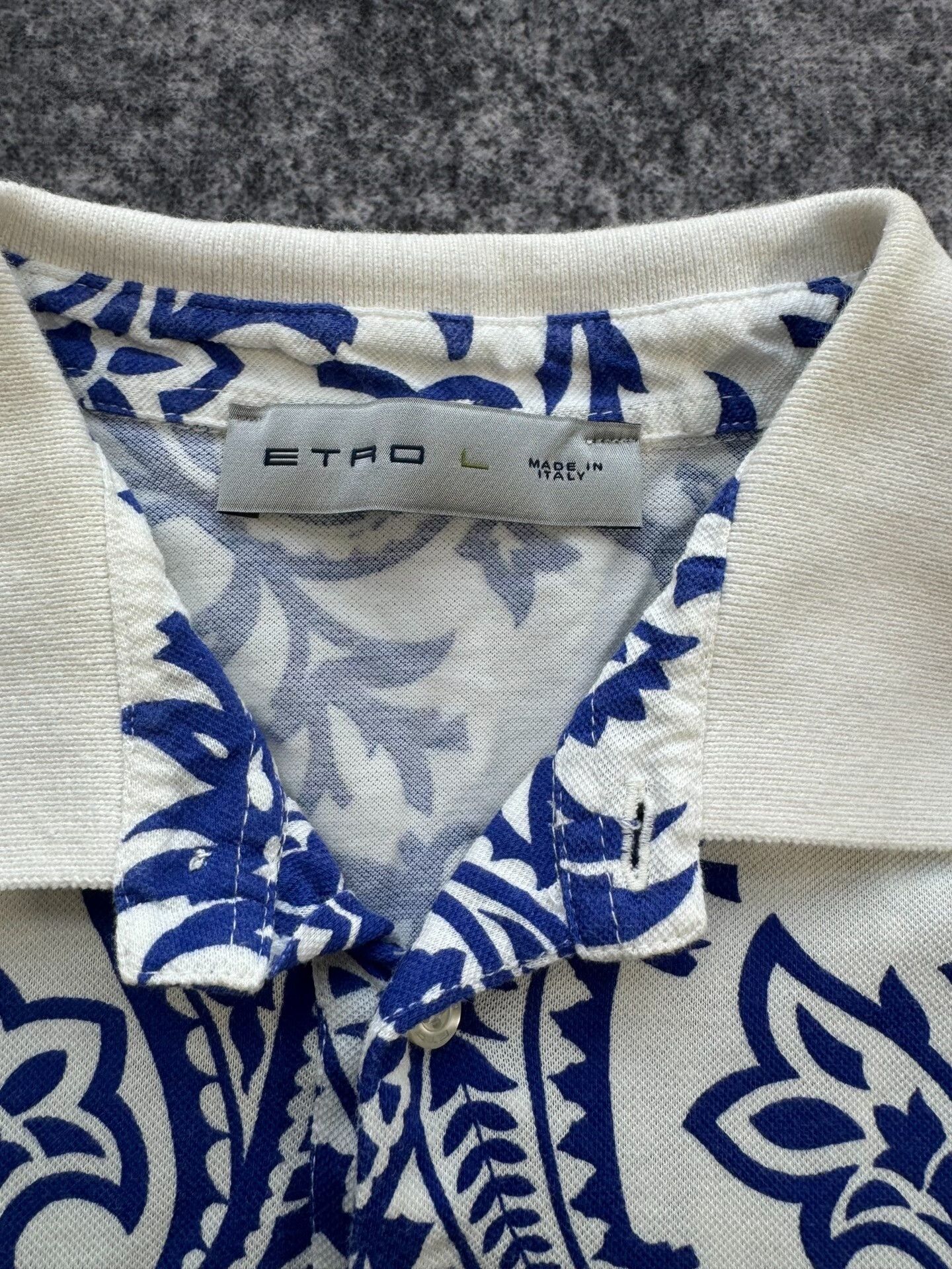 Etro etro blue island print polo shirt Size US L / EU 52-54 / 3 - 3 Thumbnail