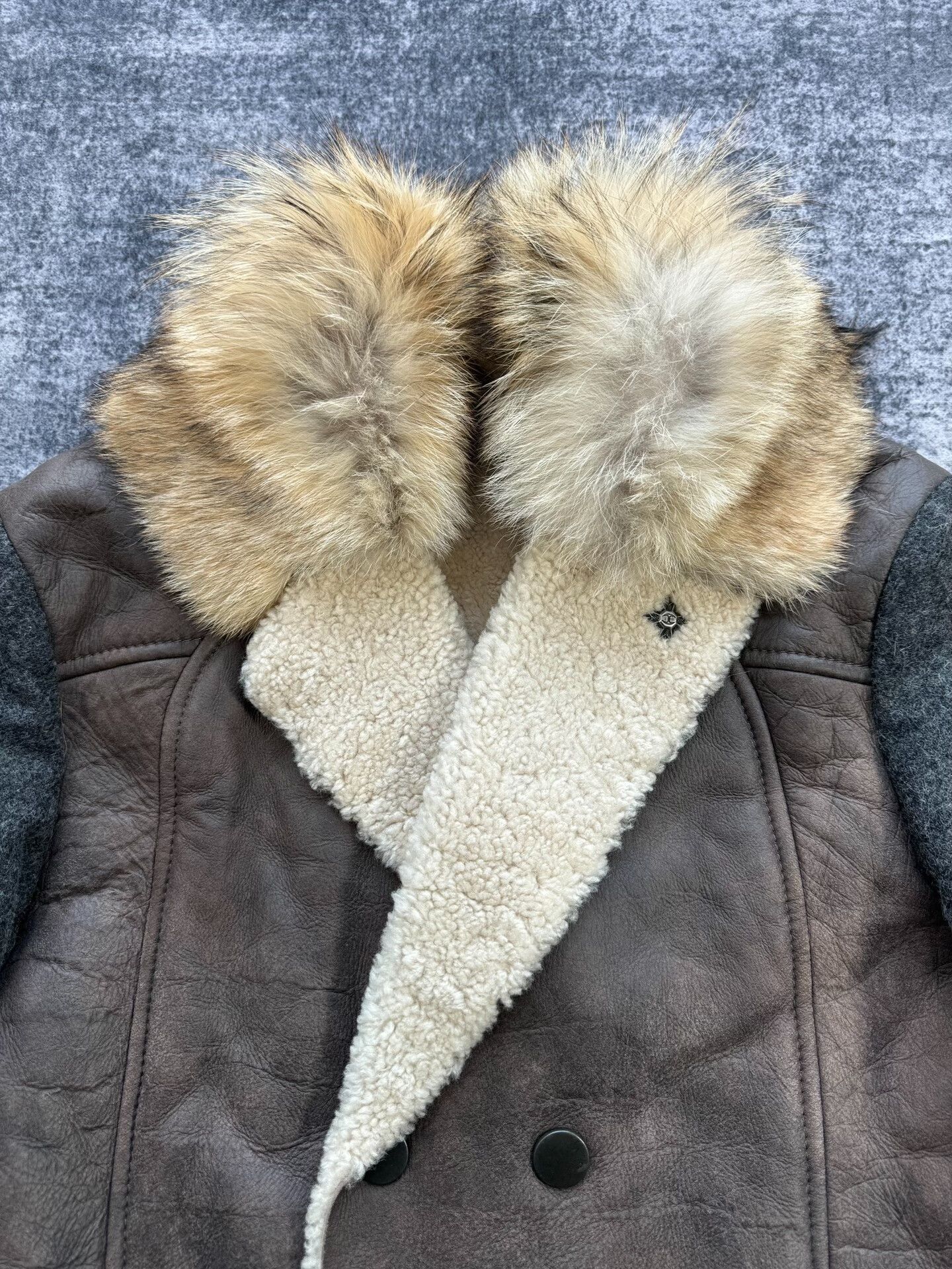 Just Cavalli Jus Cavalli Fur Collar Shearling Coat Size US XXL / EU 58 / 5 - 3 Thumbnail