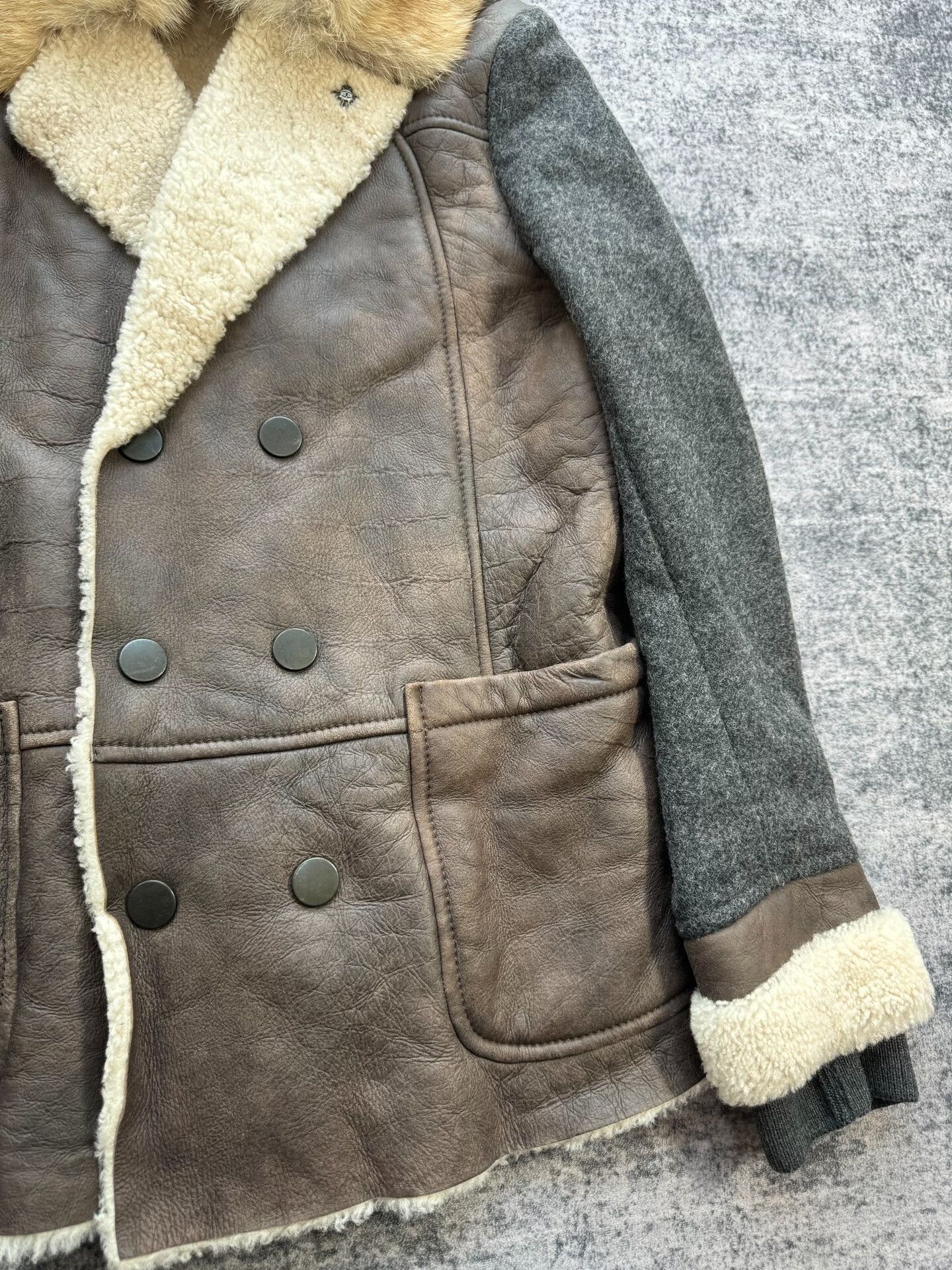 Just Cavalli Jus Cavalli Fur Collar Shearling Coat Size US XXL / EU 58 / 5 - 5 Thumbnail
