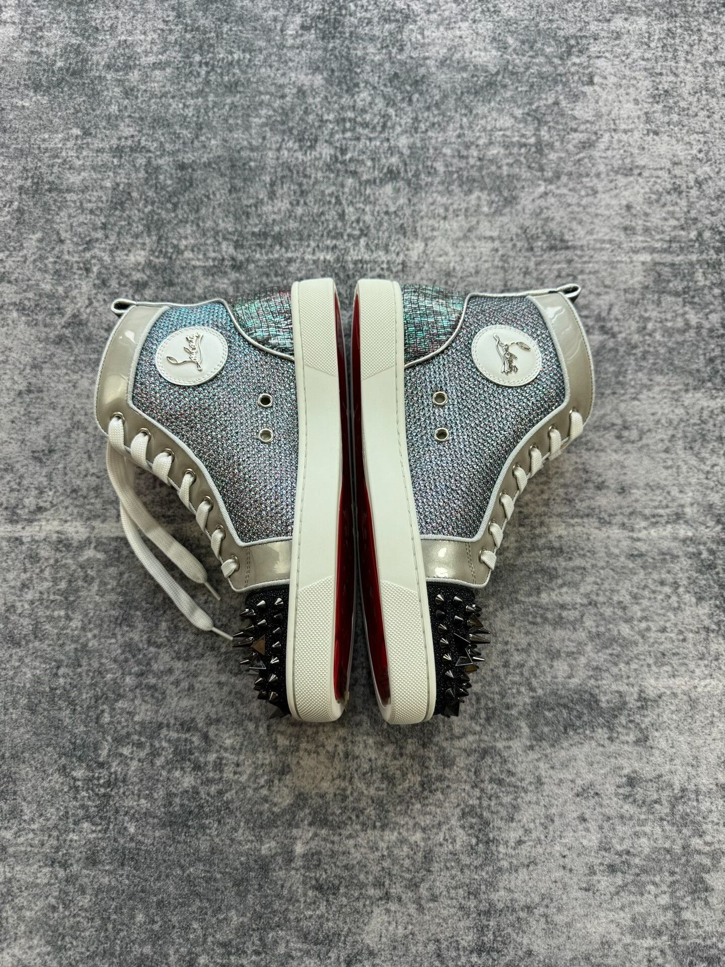 Christian Louboutin Christian Louboutin High-Top Sneakers with Studs Size US 8.5 / IT 38.5 - 4 Thumbnail