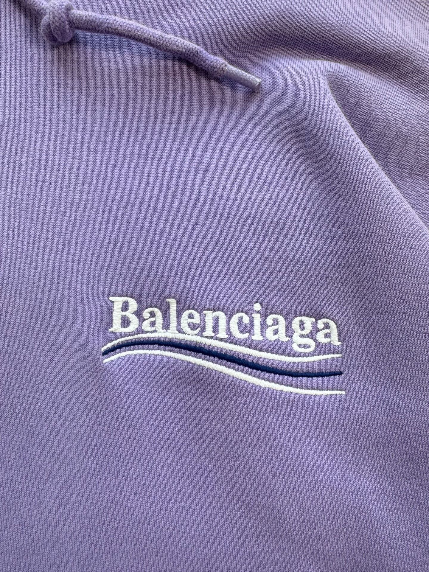 Balenciaga balenciaga lilac logo embroidered hoodie Size US S / EU 44-46 / 1 - 3 Thumbnail
