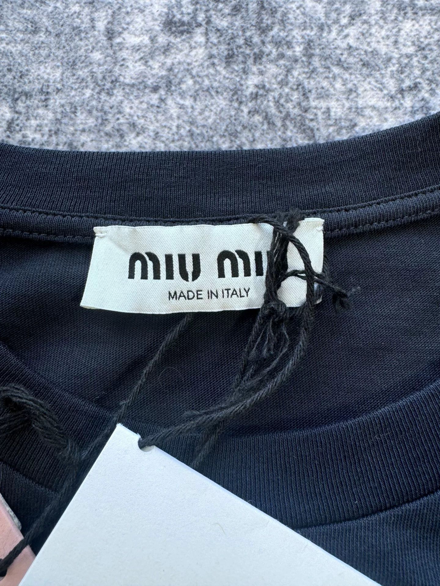 Miu Miu Miu Miu Navy Long Sleeve Logo Top Size M / US 6-8 / IT 42-44 - 3 Thumbnail